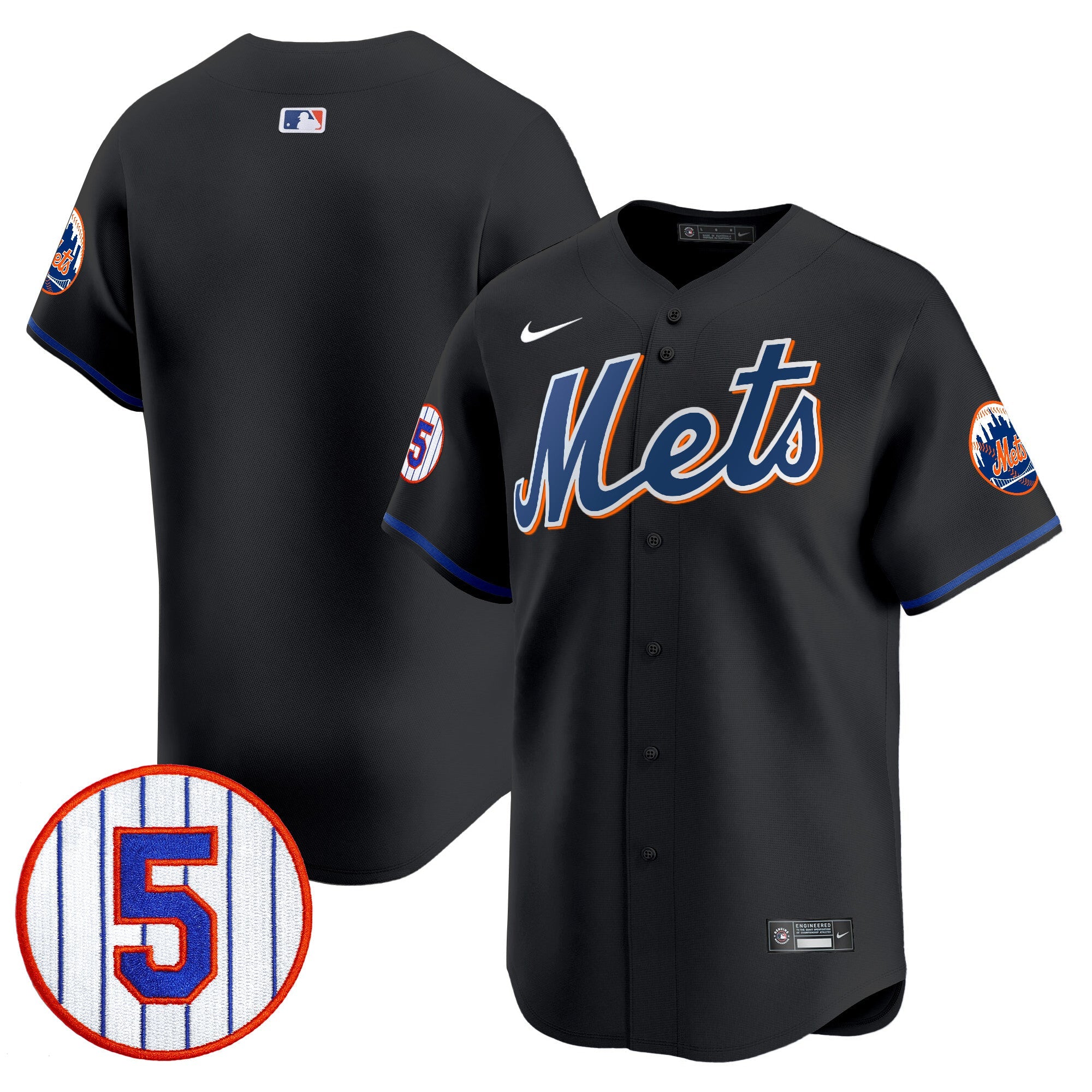 Men’s #5 David Wright Number Retirement Patch Vapor Premier Limited Jersey