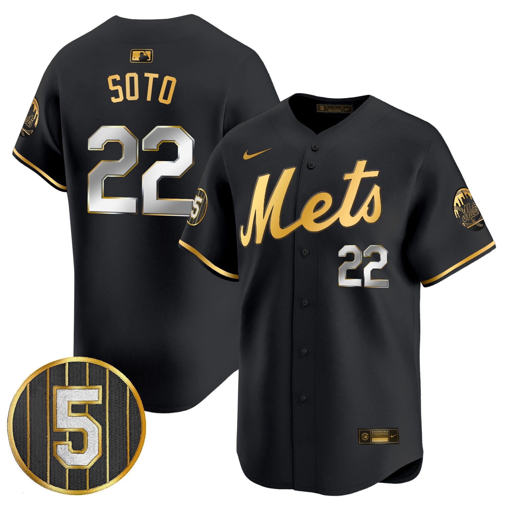 Men’s #5 David Wright Number Retirement Patch Vapor Premier Limited Jersey
