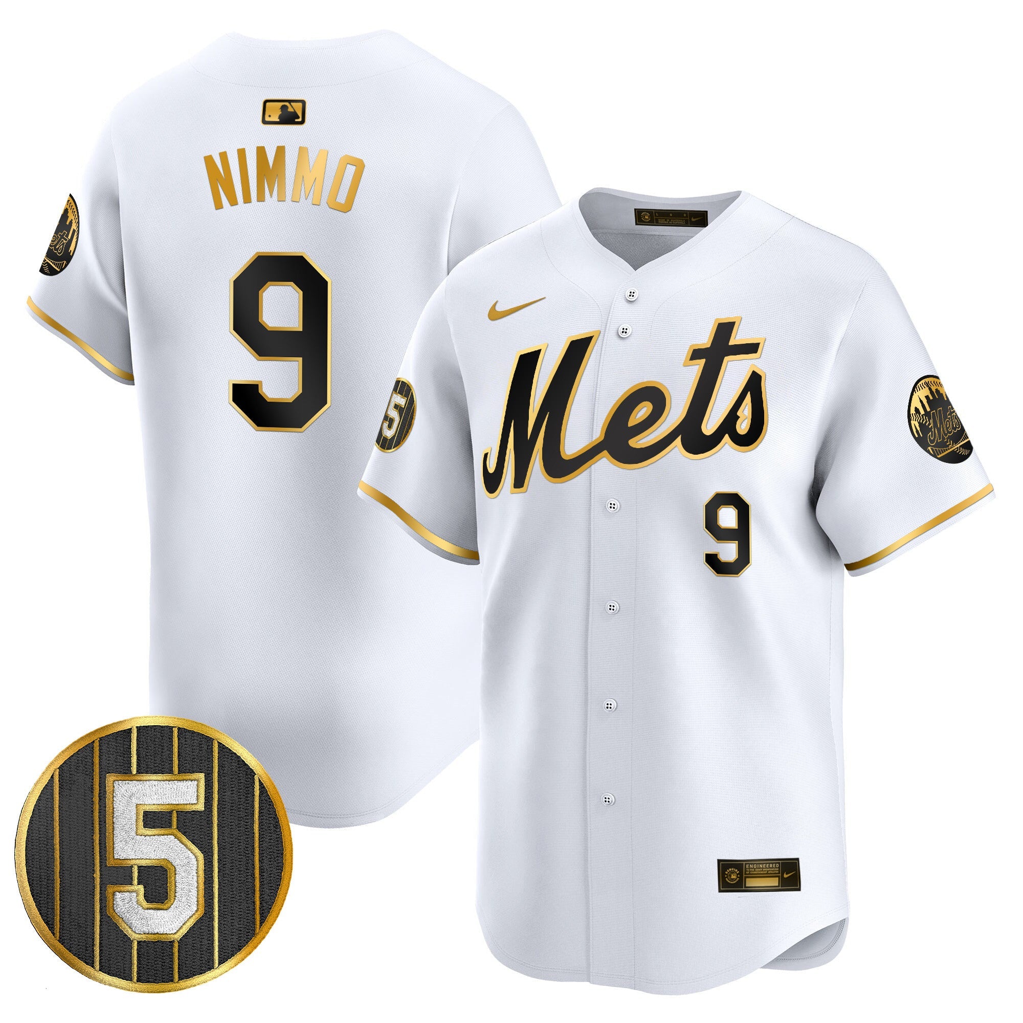 Men’s #5 David Wright Number Retirement Patch Vapor Premier Limited Jersey