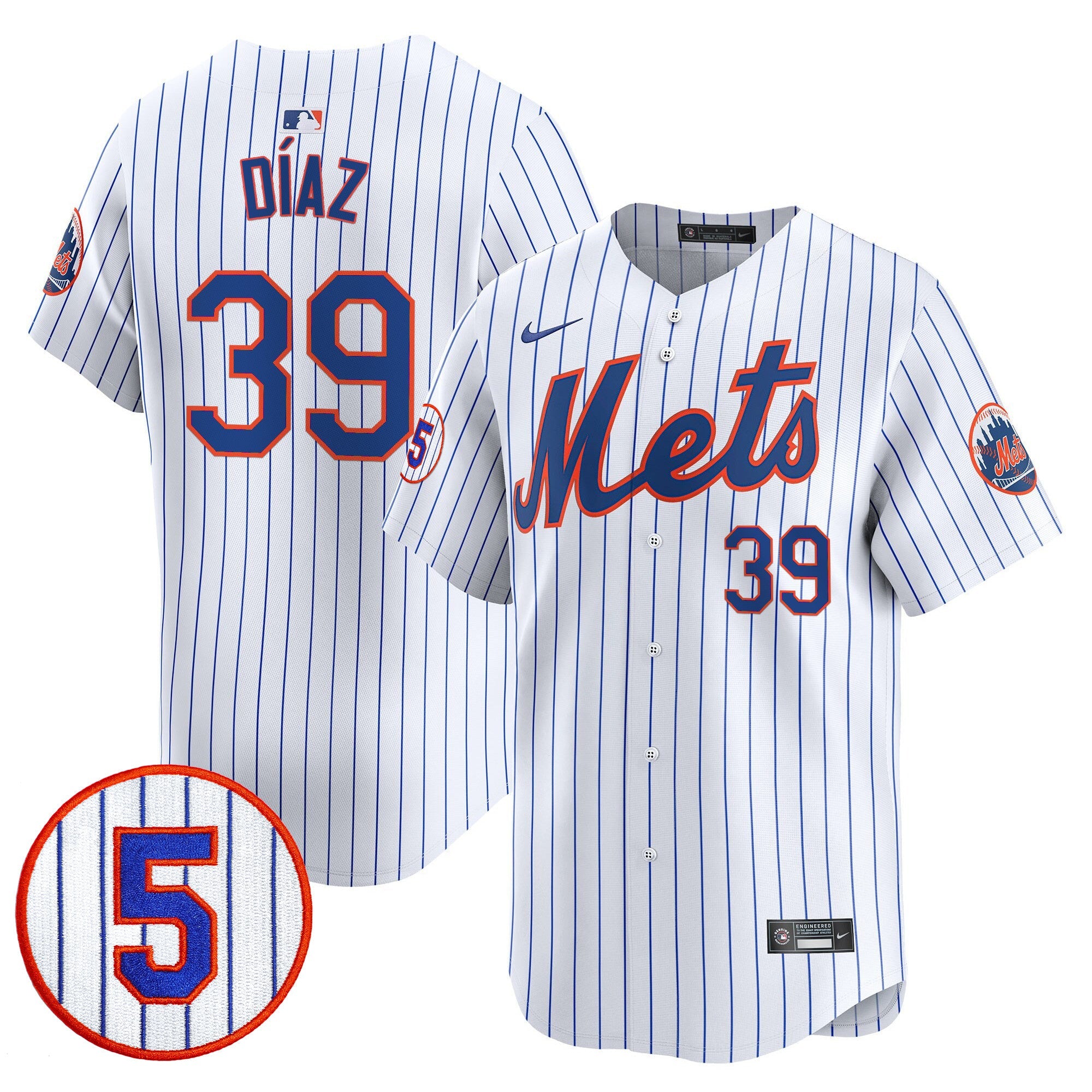 Men’s #5 David Wright Number Retirement Patch Vapor Premier Limited Jersey