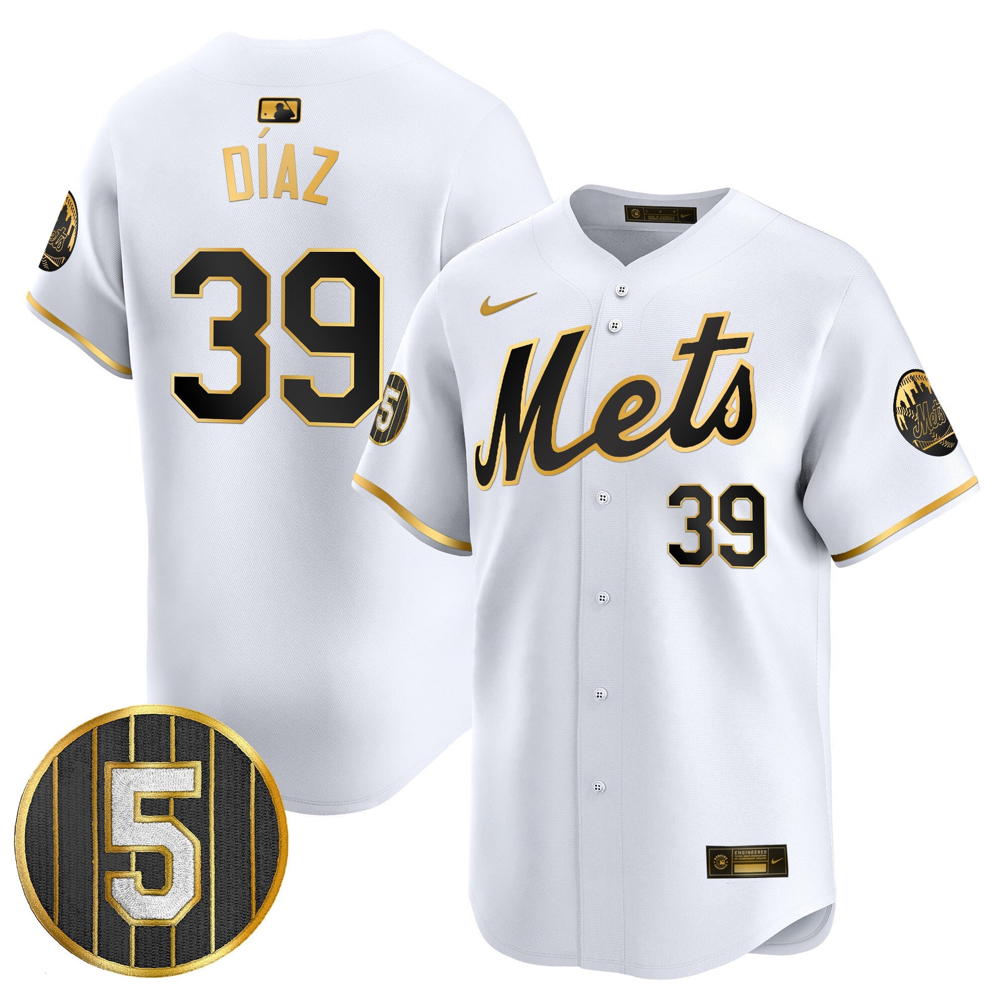 Men’s #5 David Wright Number Retirement Patch Vapor Premier Limited Jersey