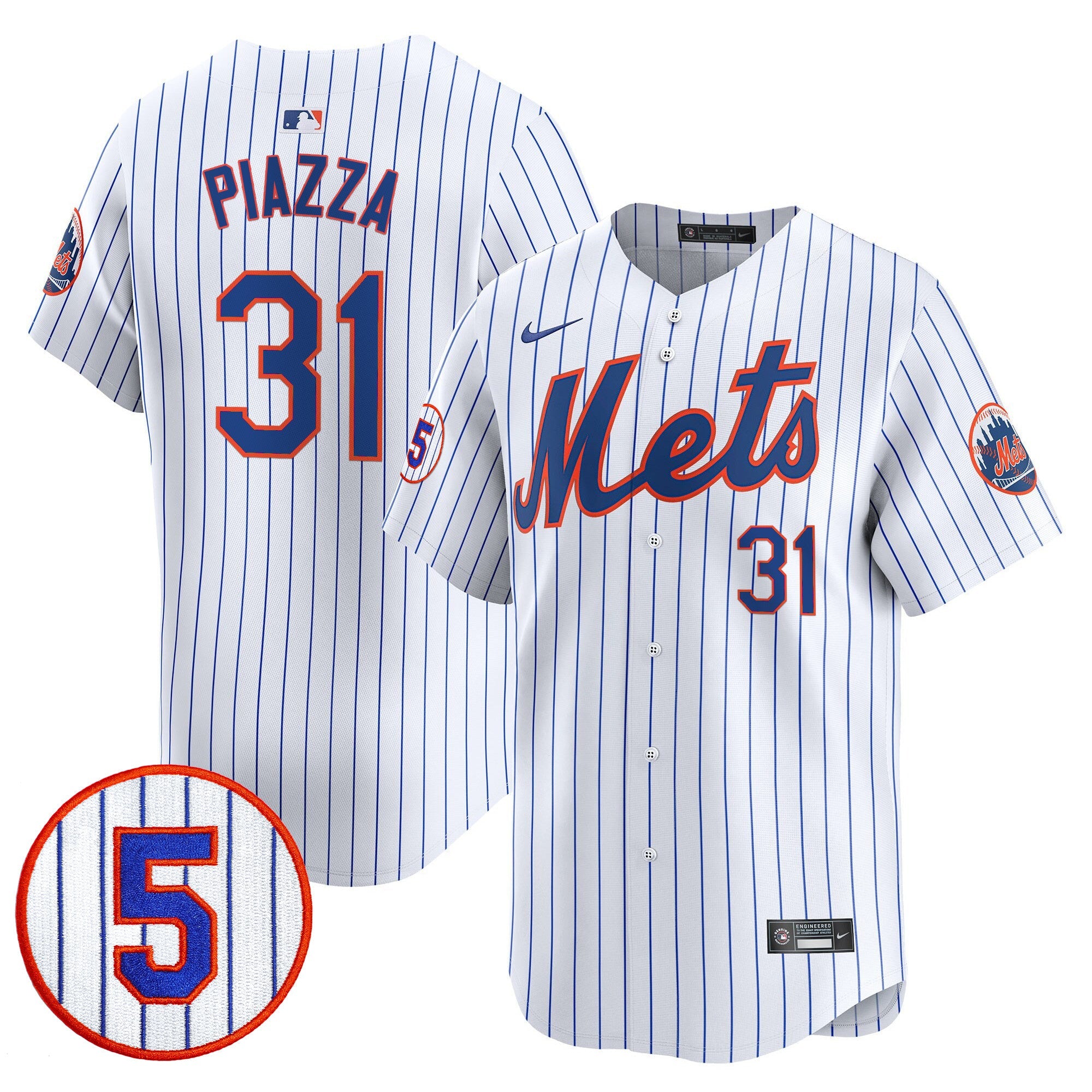 Men’s #5 David Wright Number Retirement Patch Vapor Premier Limited Jersey