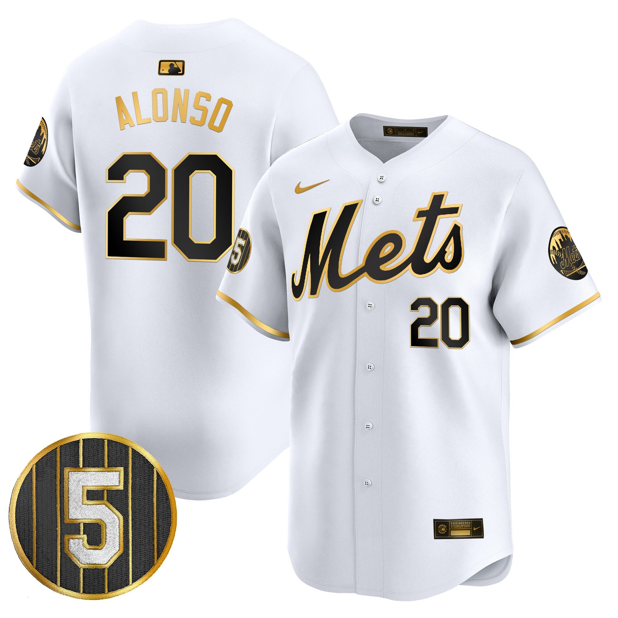 Men’s #5 David Wright Number Retirement Patch Vapor Premier Limited Jersey