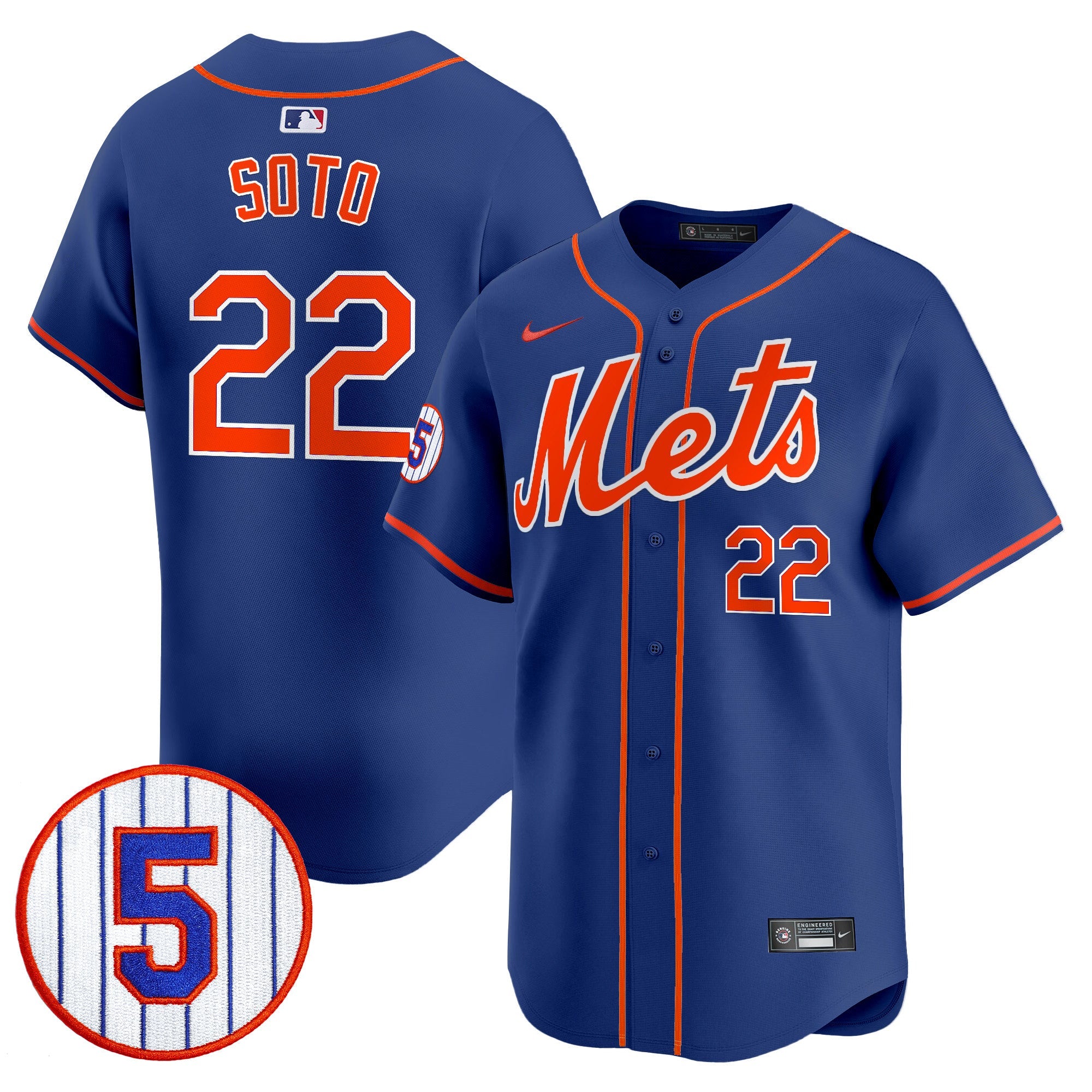 Men’s #5 David Wright Number Retirement Patch Vapor Premier Limited Jersey