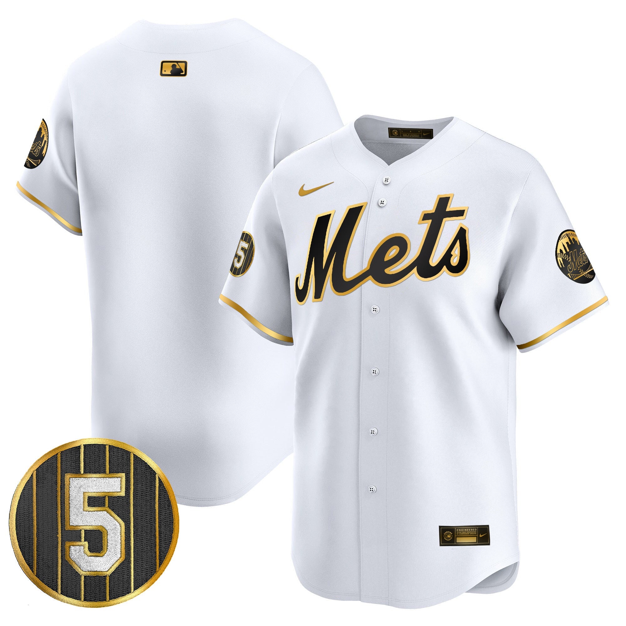 Men’s #5 David Wright Number Retirement Patch Vapor Premier Limited Jersey