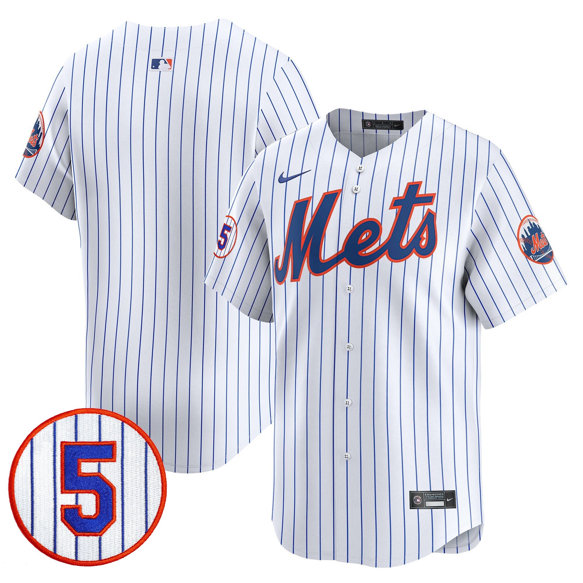 Men’s #5 David Wright Number Retirement Patch Vapor Premier Limited Jersey