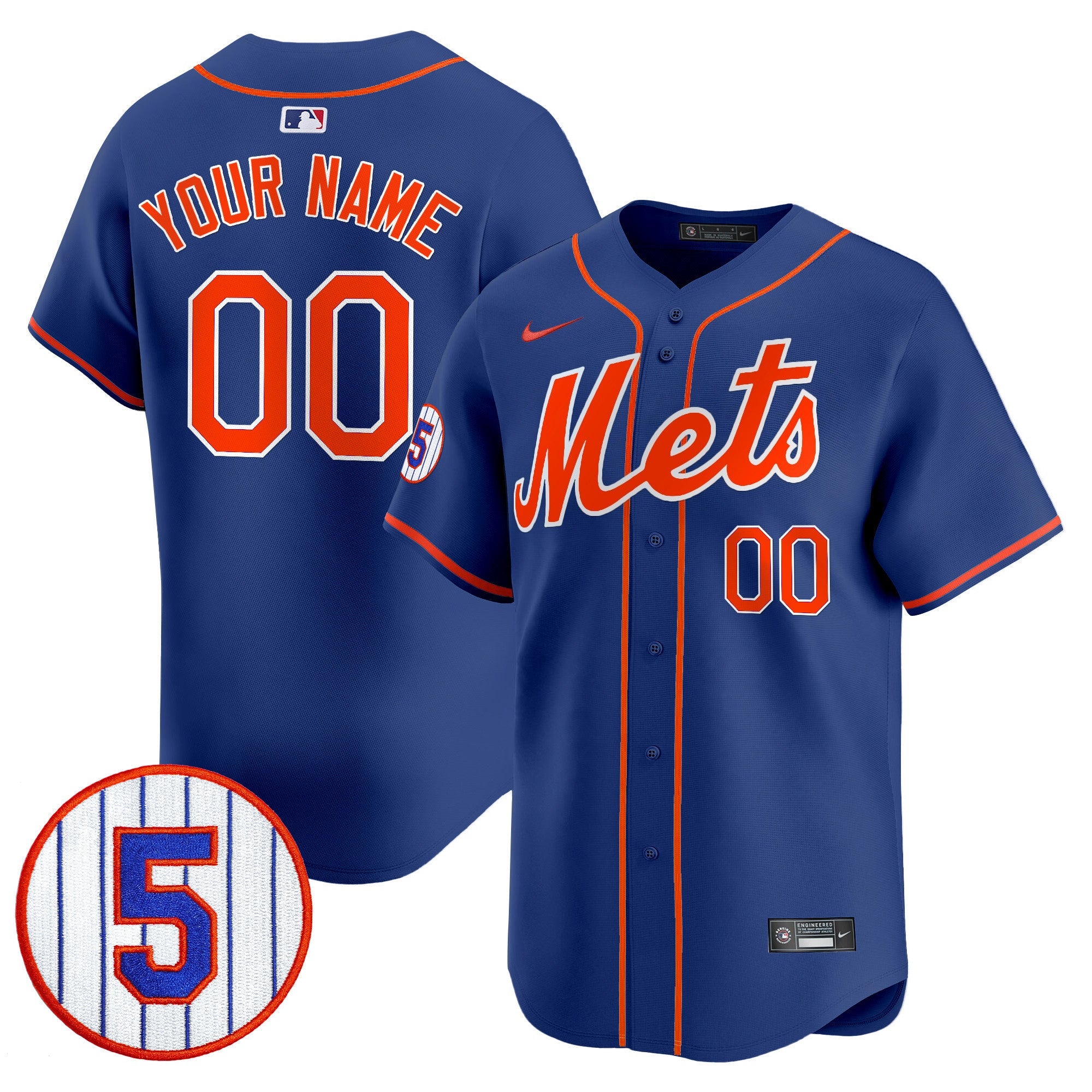 #5 David Wright Number Retirement Patch Vapor Premier Limited Custom Jersey
