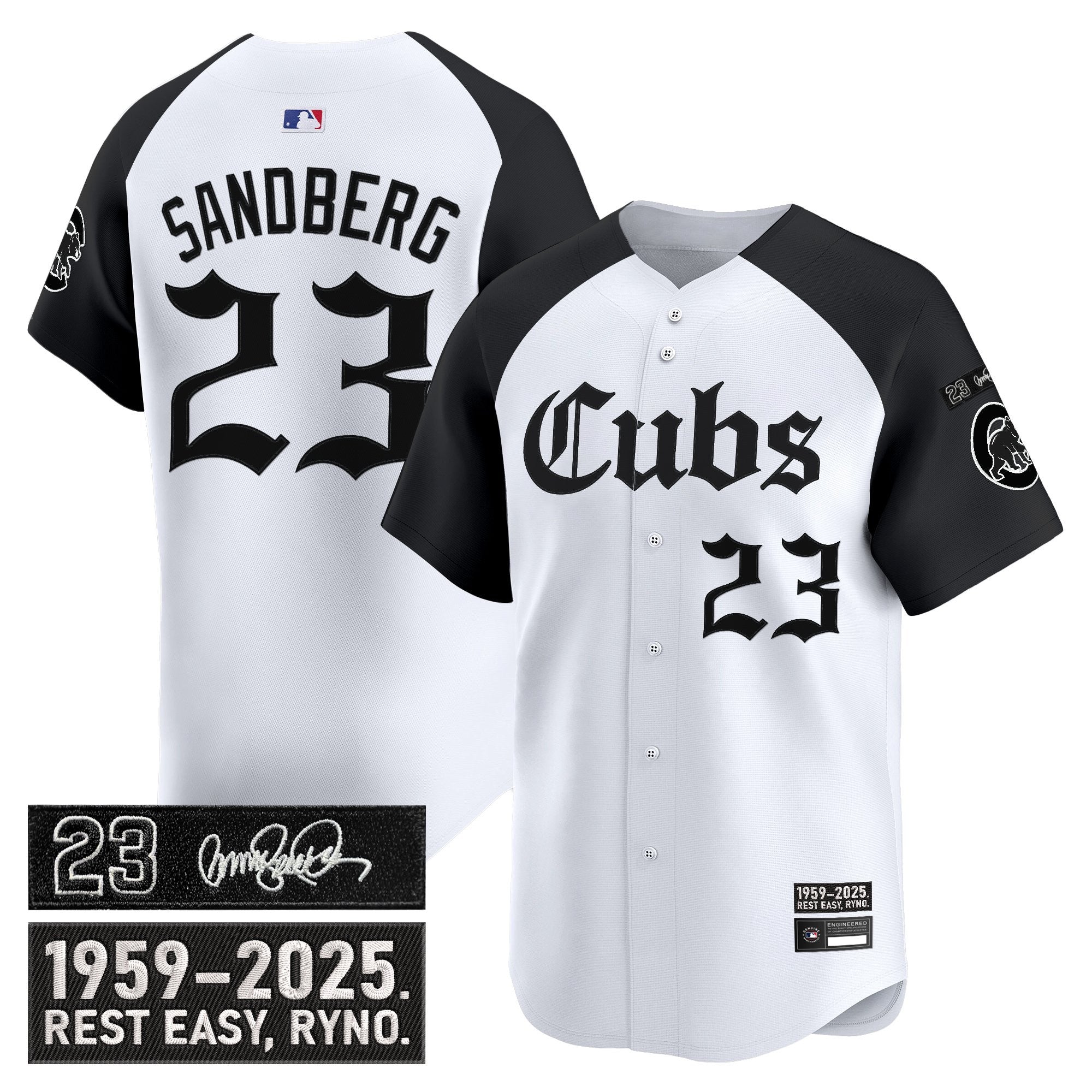 Men’s Chicago ‘Ryne Sandberg Tribute’ Vapor Premier Limited Jersey – Gothic Edition