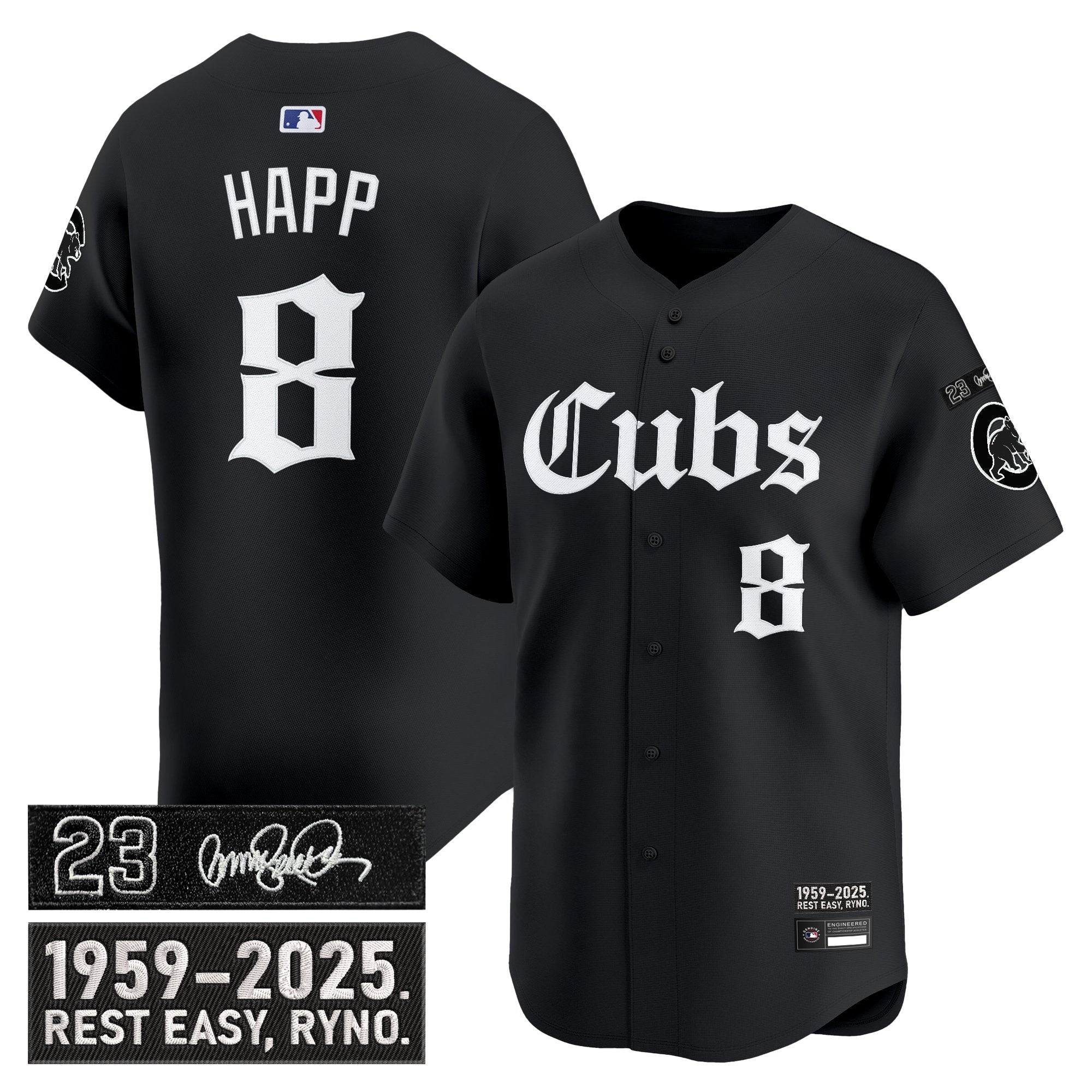 Men’s Chicago ‘Ryne Sandberg Tribute’ Vapor Premier Limited Jersey – Gothic Edition