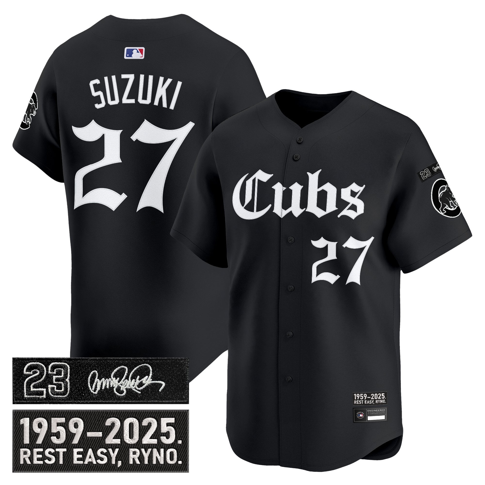 Men’s Chicago ‘Ryne Sandberg Tribute’ Vapor Premier Limited Jersey – Gothic Edition