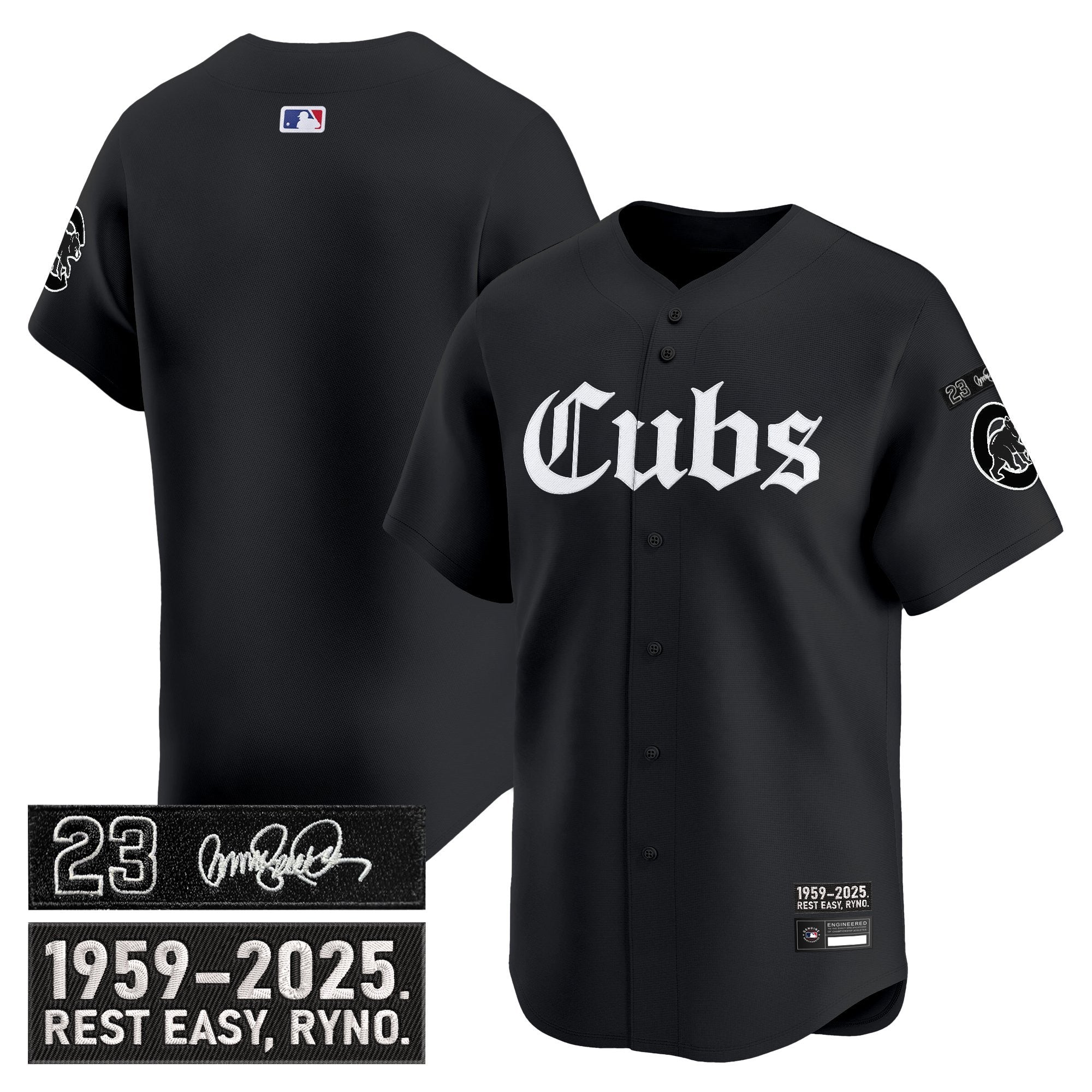 Men’s Chicago ‘Ryne Sandberg Tribute’ Vapor Premier Limited Jersey – Gothic Edition