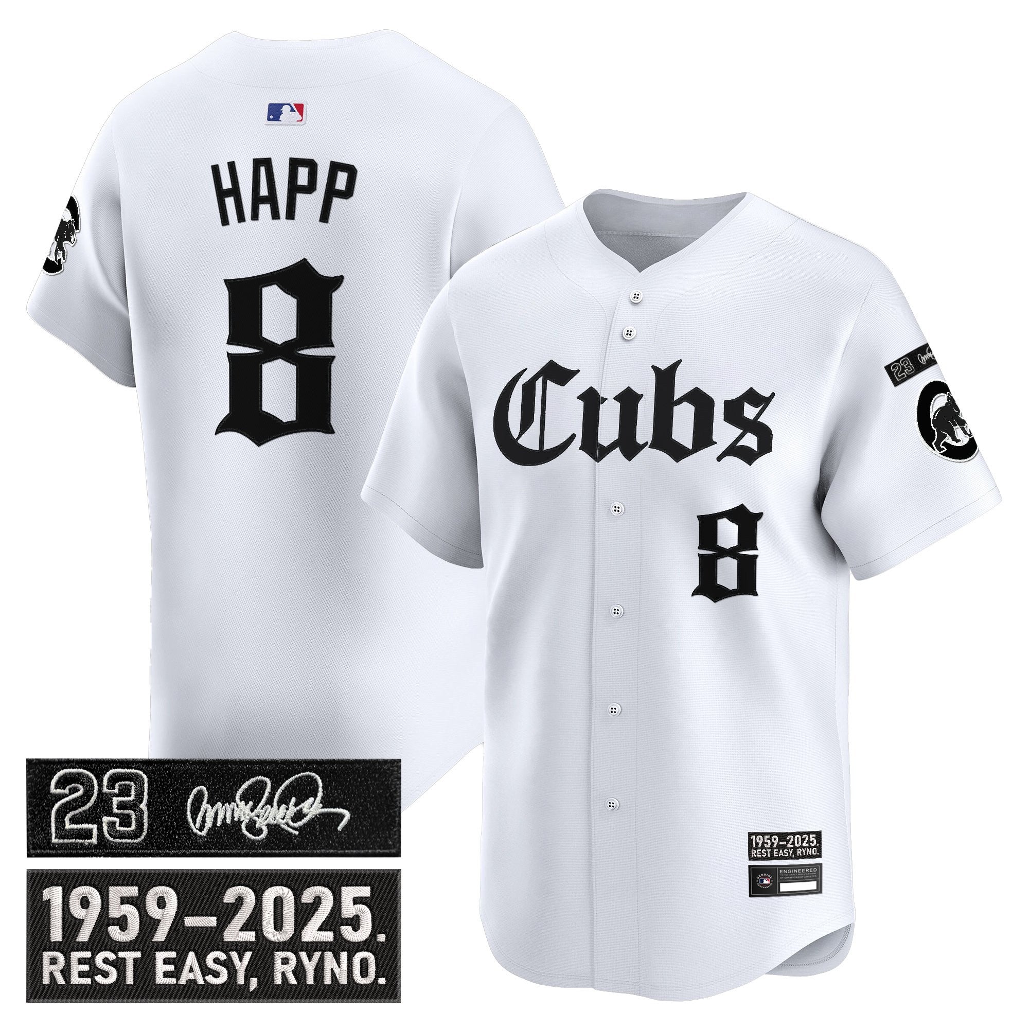 Men’s Chicago ‘Ryne Sandberg Tribute’ Vapor Premier Limited Jersey – Gothic Edition