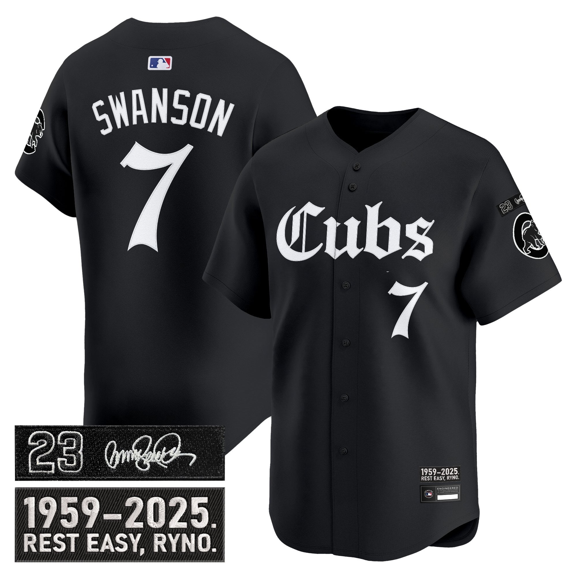 Men’s Chicago ‘Ryne Sandberg Tribute’ Vapor Premier Limited Jersey – Gothic Edition