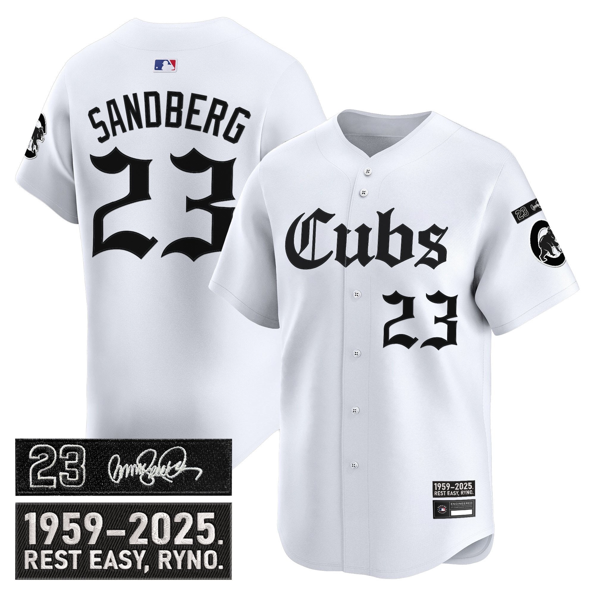 Men’s Chicago ‘Ryne Sandberg Tribute’ Vapor Premier Limited Jersey – Gothic Edition
