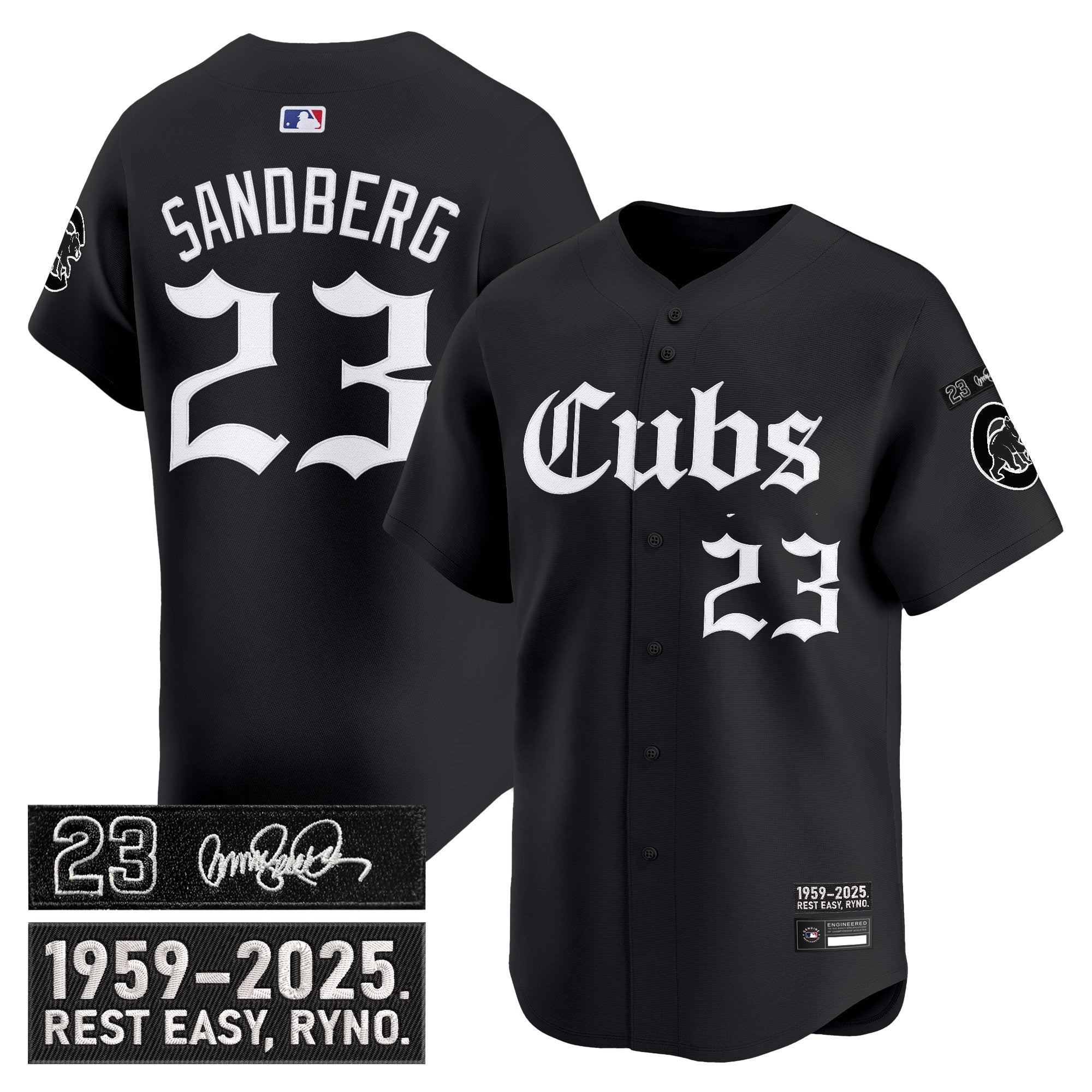Men’s Chicago ‘Ryne Sandberg Tribute’ Vapor Premier Limited Jersey – Gothic Edition