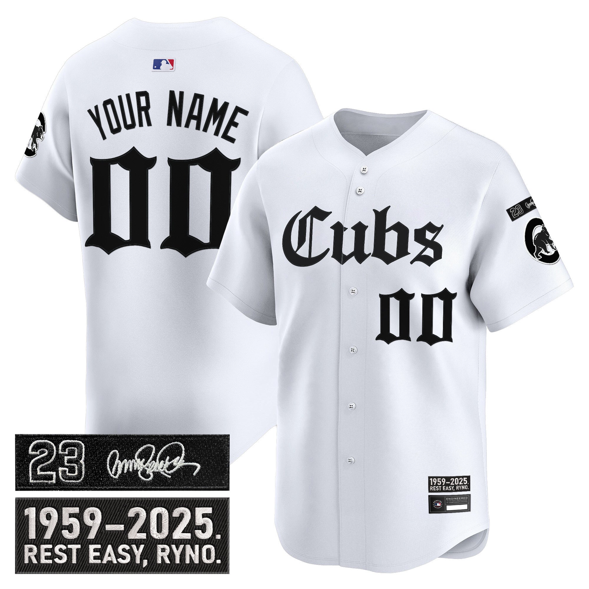 Chicago ‘Ryne Sandberg Tribute’ Vapor Premier Limited Custom Jersey – Gothic Edition