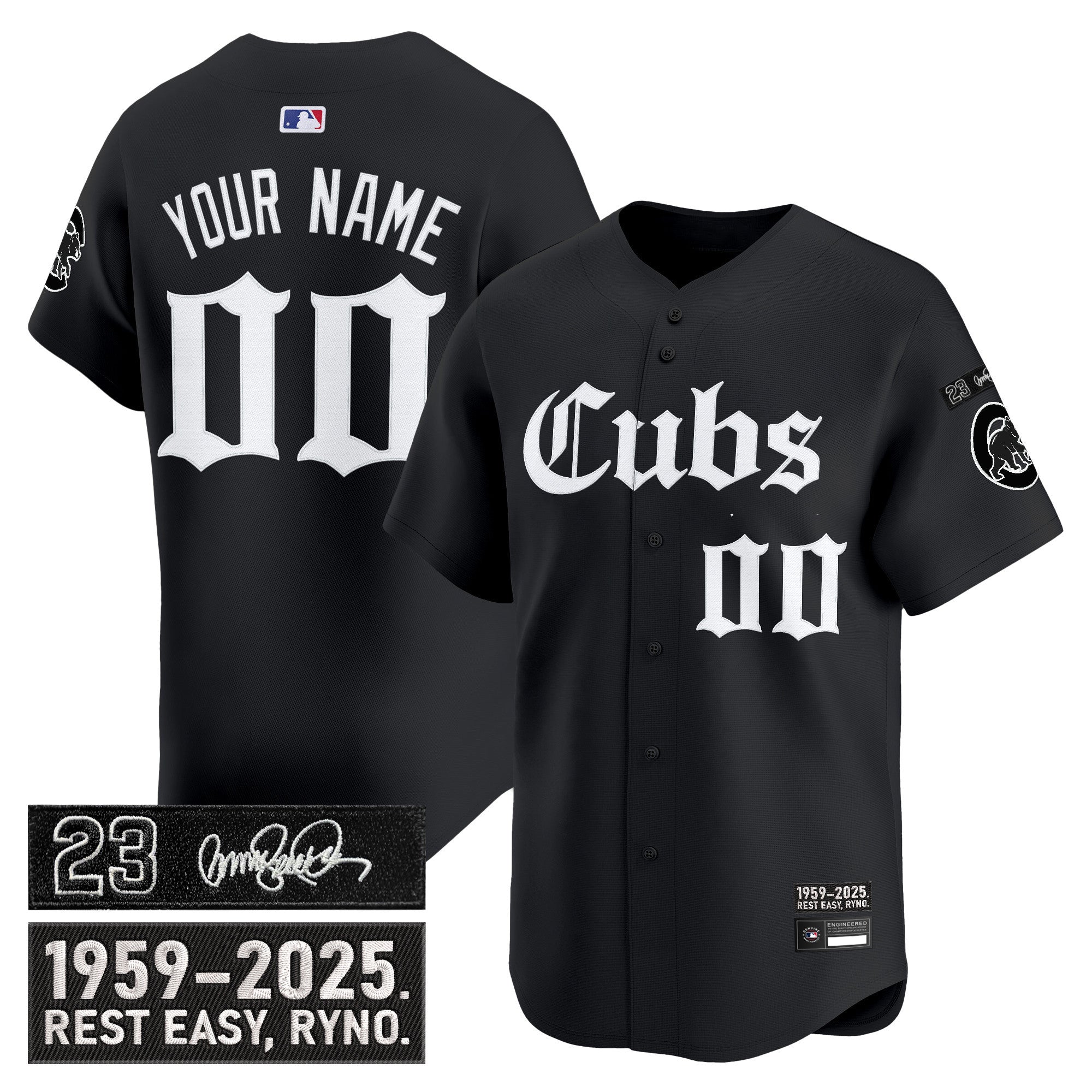 Chicago ‘Ryne Sandberg Tribute’ Vapor Premier Limited Custom Jersey – Gothic Edition
