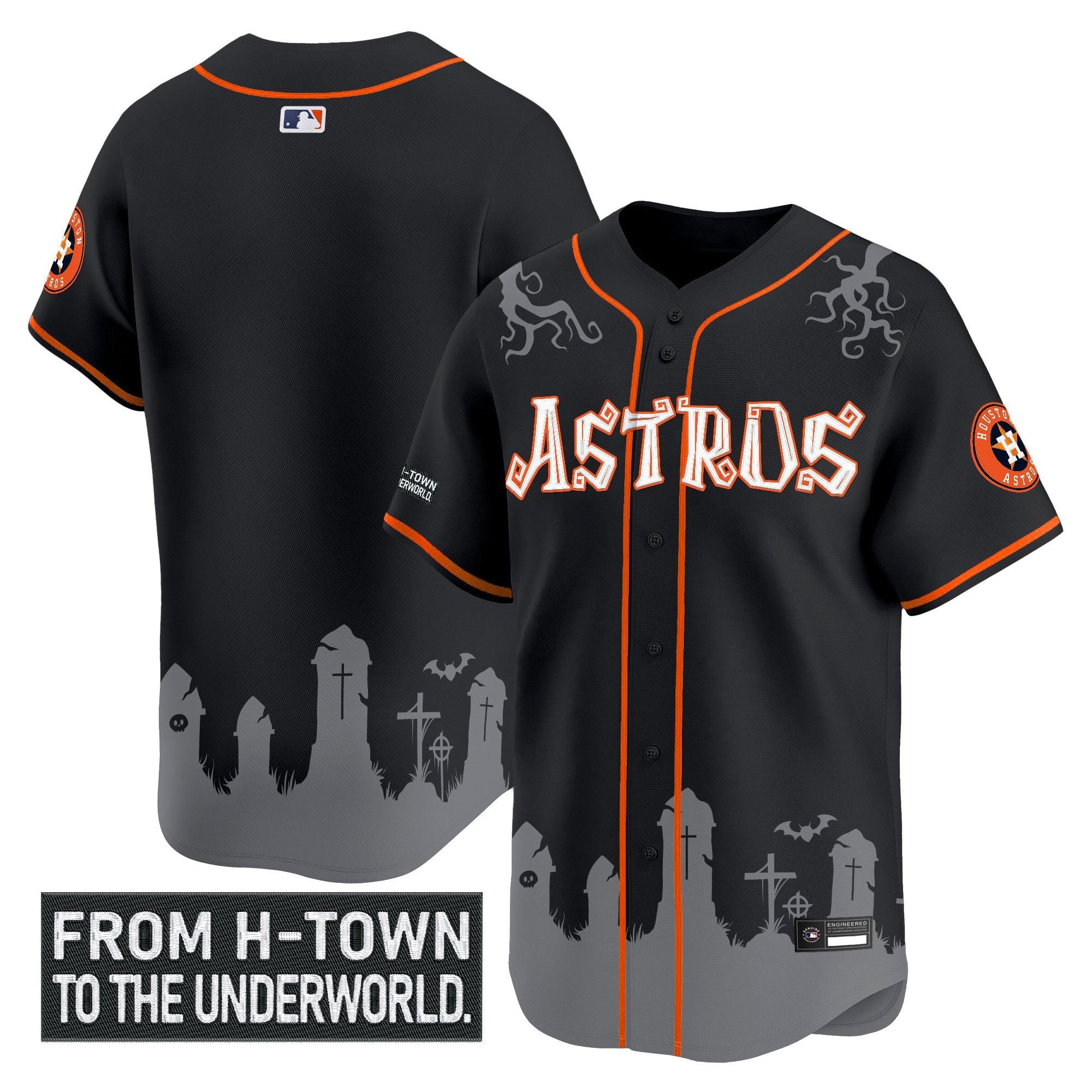 Men’s Houston ‘Halloween Shadows Edition’ Vapor Premier Limited Jersey – Stitched