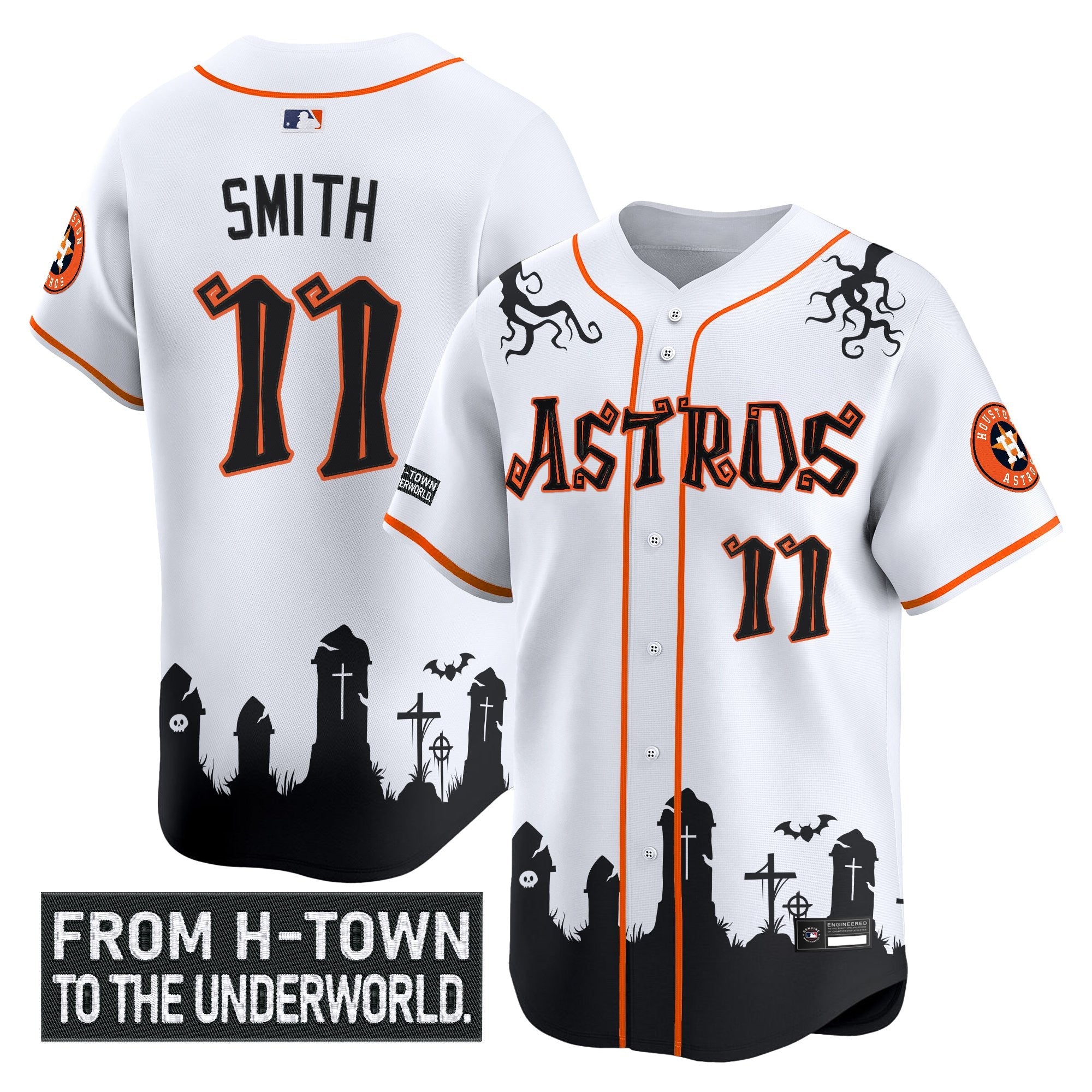 Men’s Houston ‘Halloween Shadows Edition’ Vapor Premier Limited Jersey – Stitched