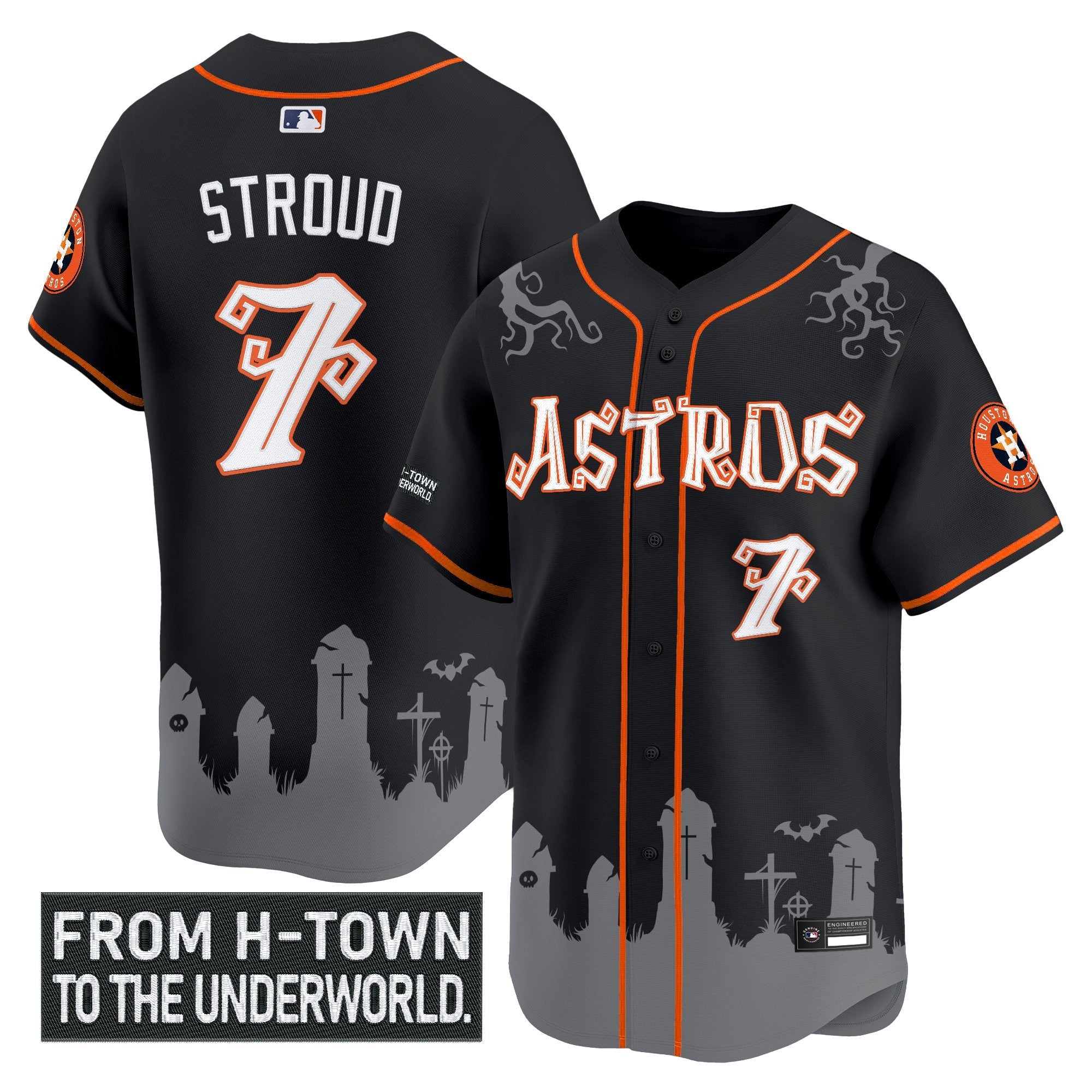 Men’s Houston ‘Halloween Shadows Edition’ Vapor Premier Limited Jersey – Stitched