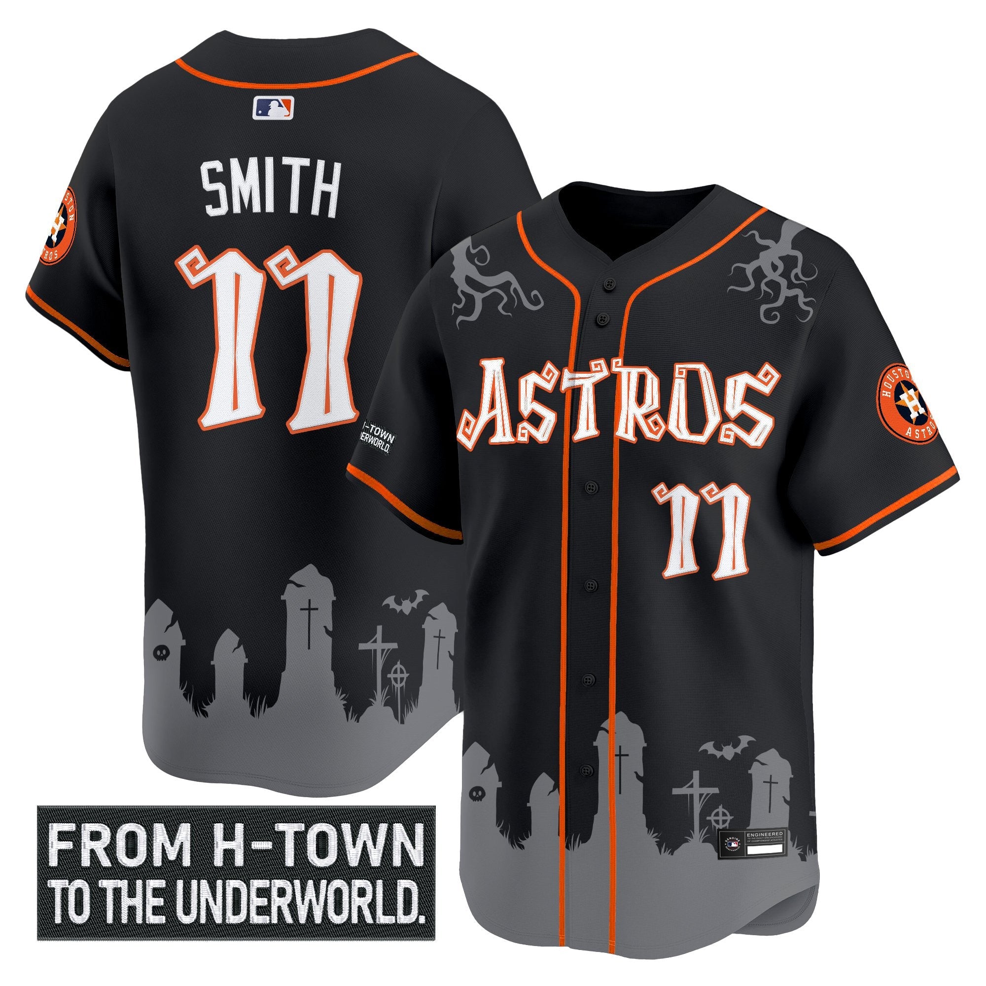 Men’s Houston ‘Halloween Shadows Edition’ Vapor Premier Limited Jersey – Stitched