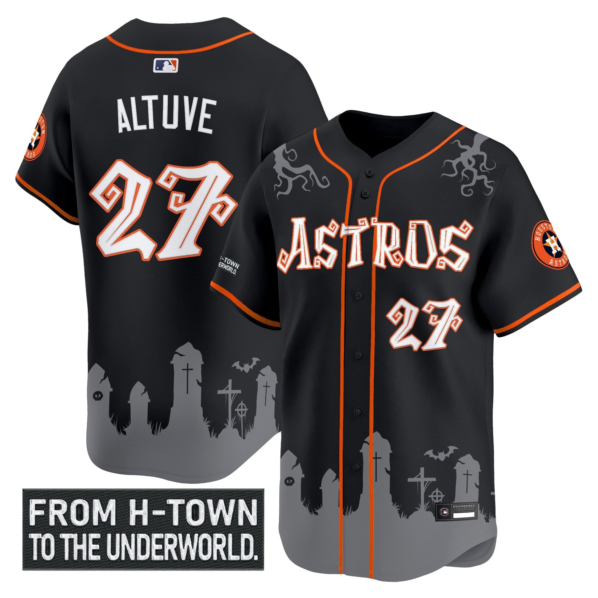 Men’s Houston ‘Halloween Shadows Edition’ Vapor Premier Limited Jersey – Stitched
