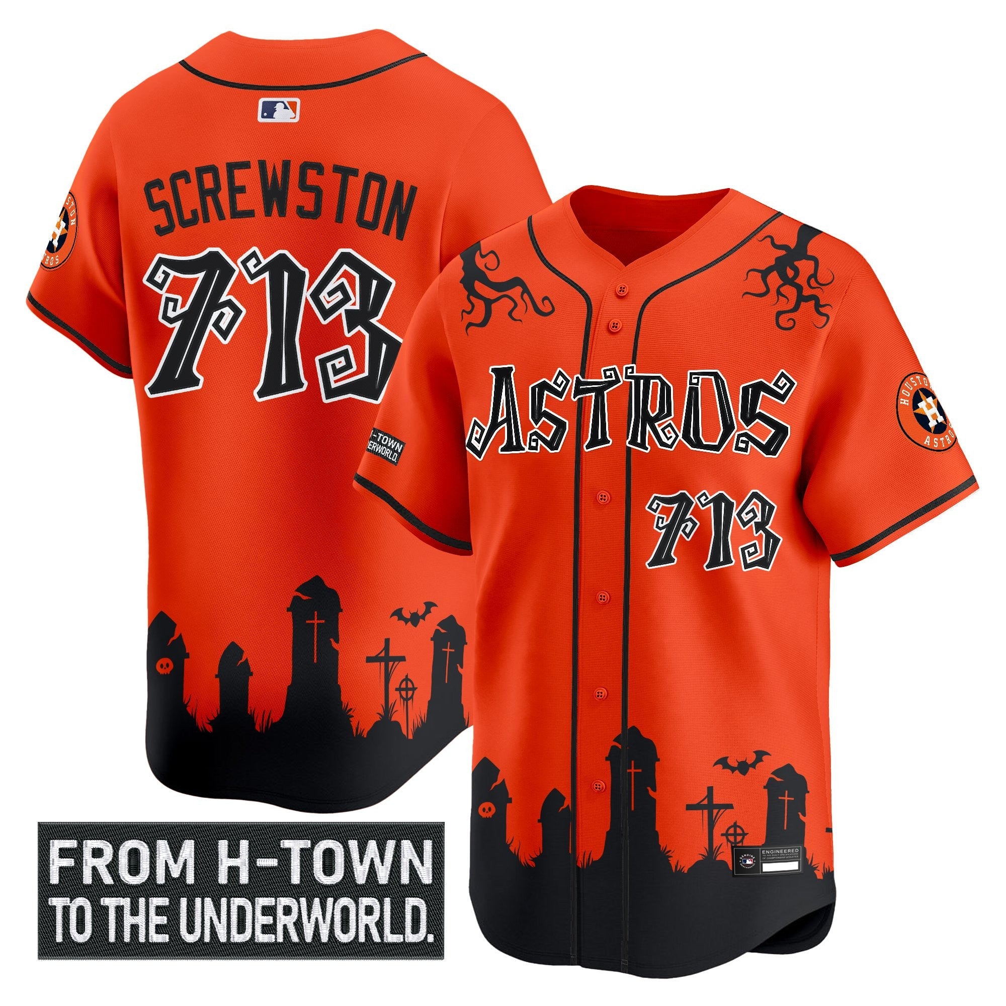 Men’s Houston ‘Halloween Shadows Edition’ Vapor Premier Limited Jersey – Stitched