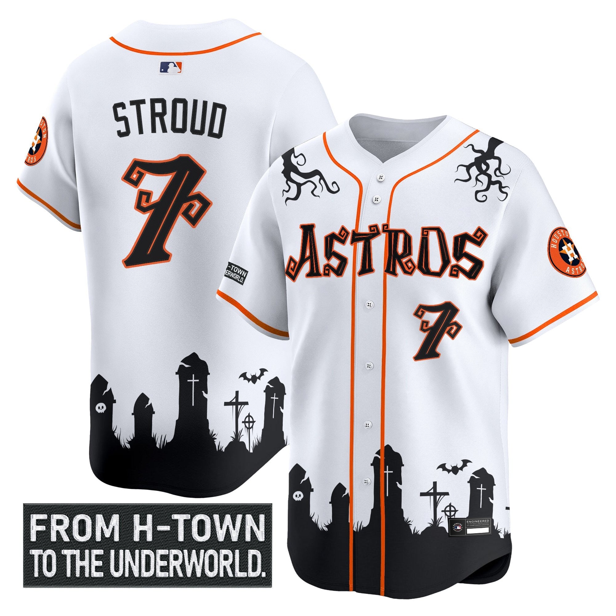 Men’s Houston ‘Halloween Shadows Edition’ Vapor Premier Limited Jersey – Stitched
