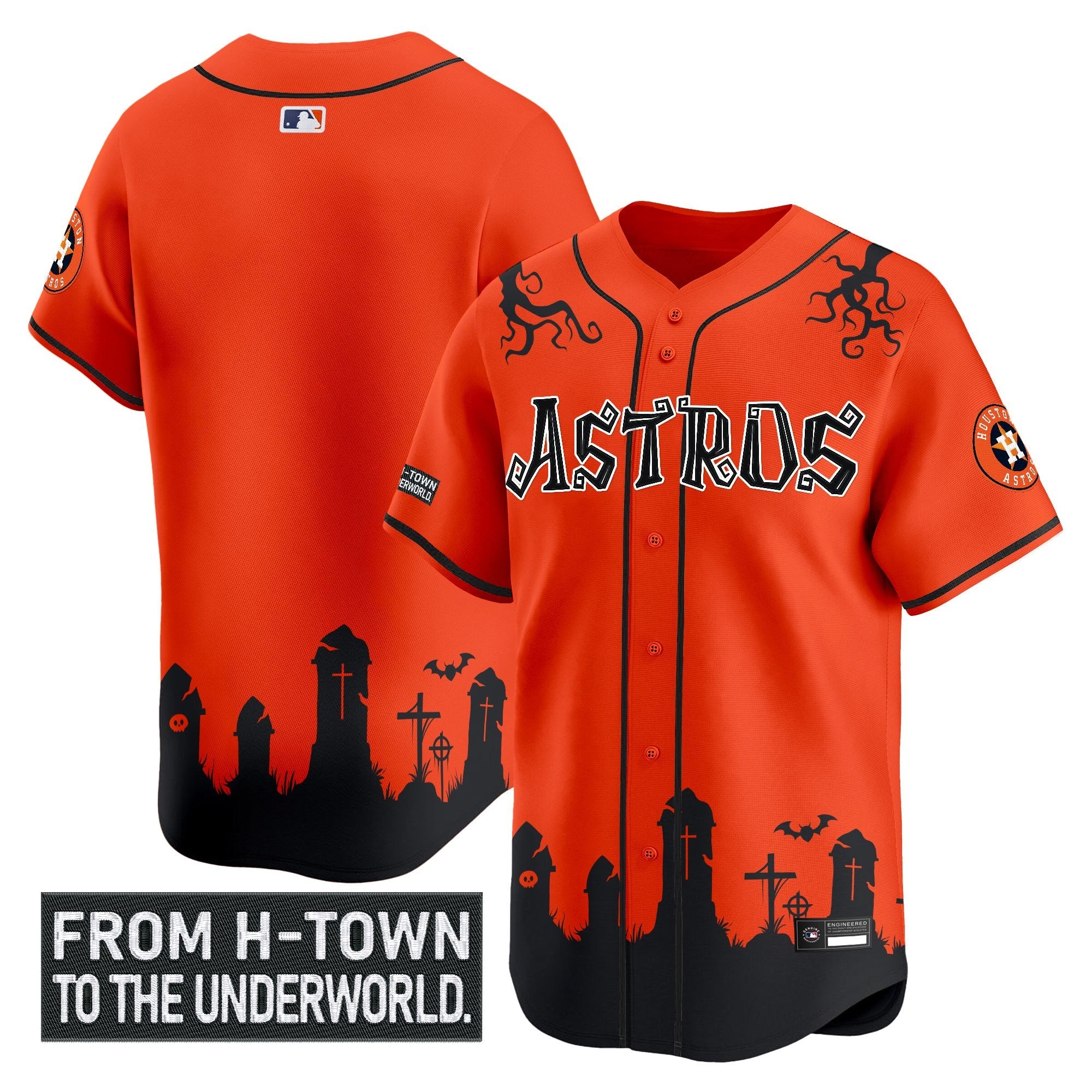 Men’s Houston ‘Halloween Shadows Edition’ Vapor Premier Limited Jersey – Stitched