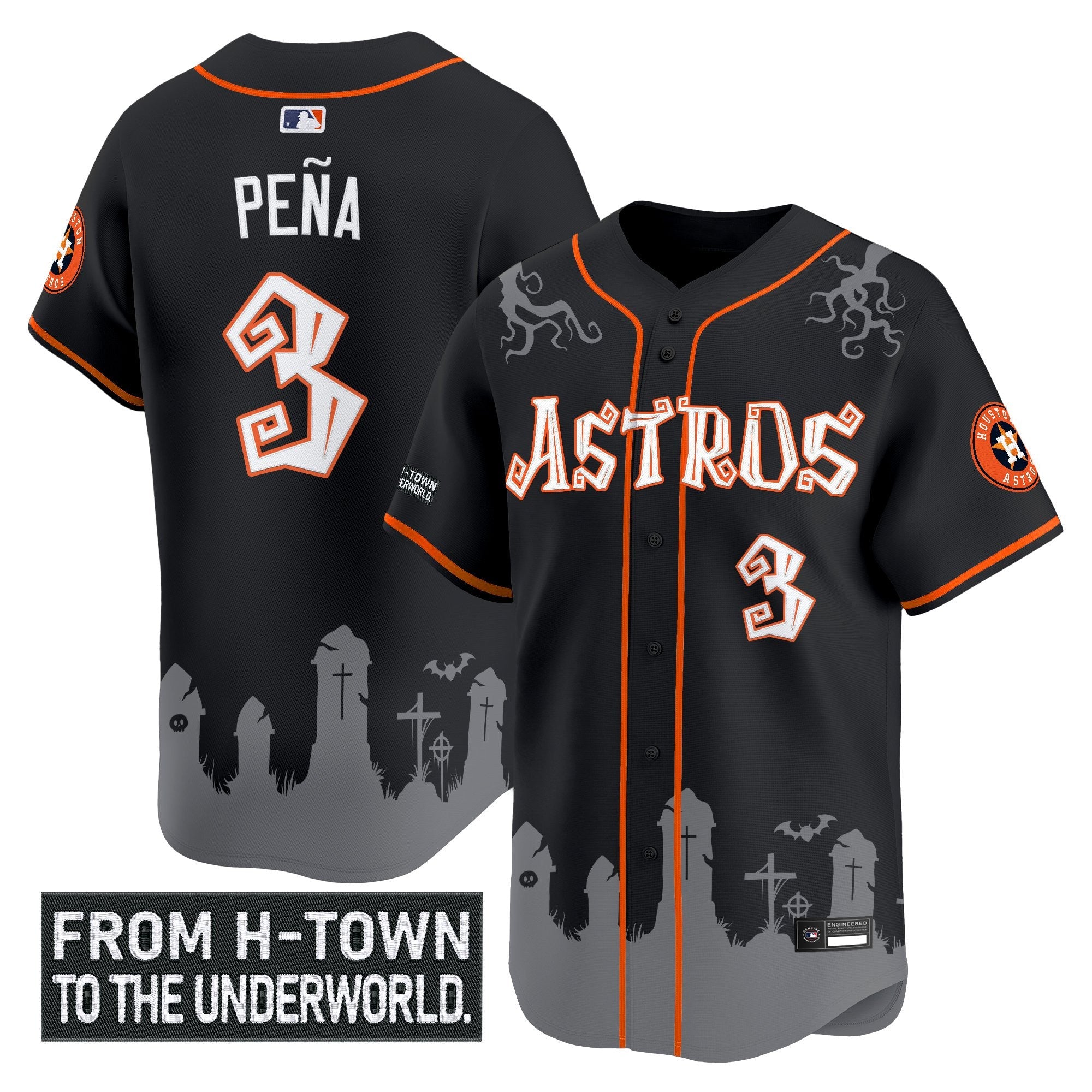Men’s Houston ‘Halloween Shadows Edition’ Vapor Premier Limited Jersey – Stitched