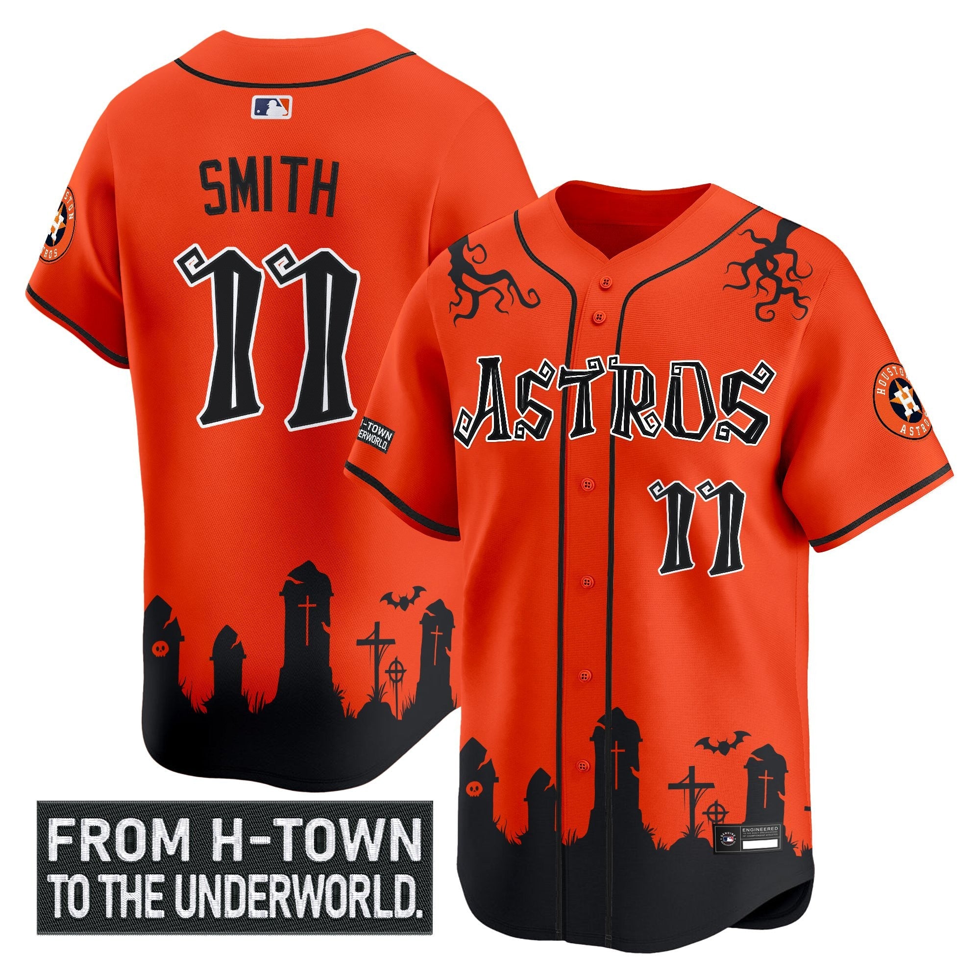 Men’s Houston ‘Halloween Shadows Edition’ Vapor Premier Limited Jersey – Stitched