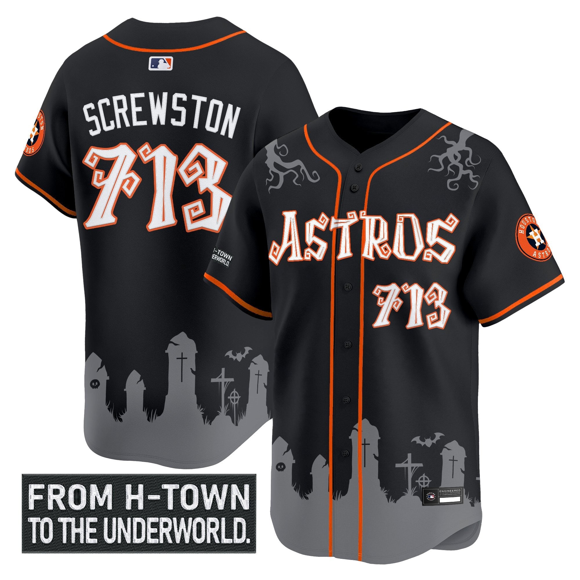 Men’s Houston ‘Halloween Shadows Edition’ Vapor Premier Limited Jersey – Stitched