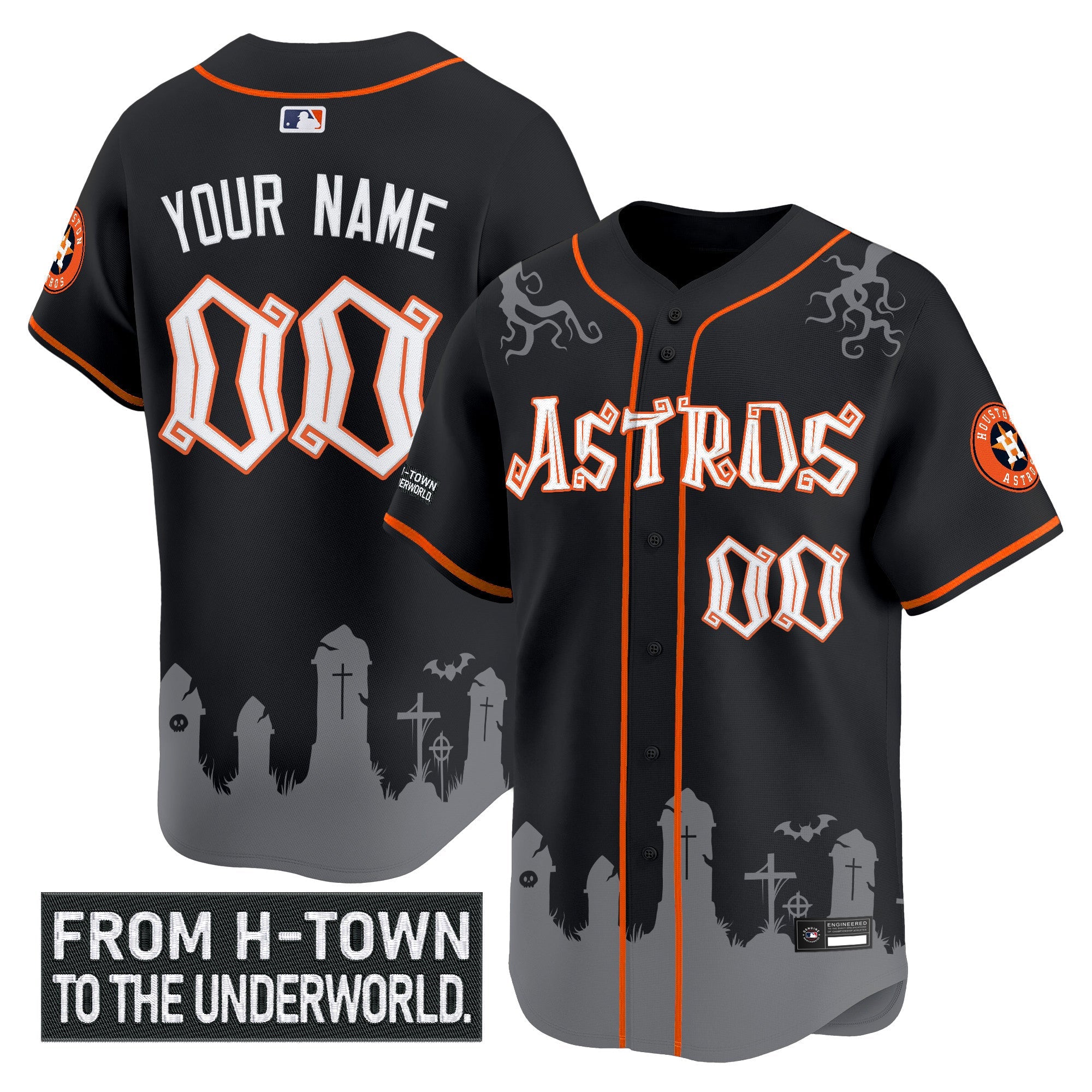 Houston ‘Halloween Shadows Edition’ Vapor Premier Limited Custom Jersey – Stitched