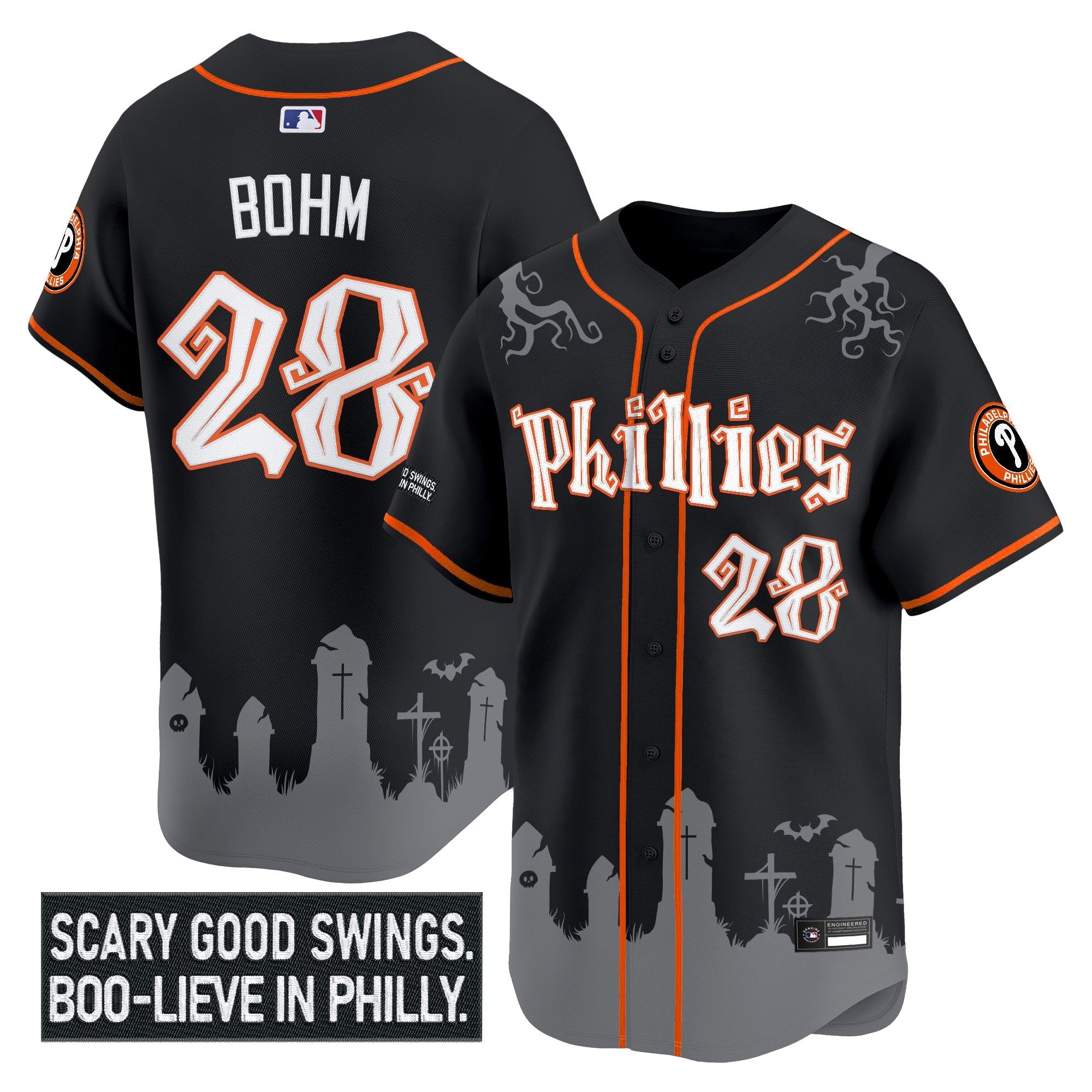Men’s Philadelphia ‘Halloween Spooky Edition’ Premier Limited Jersey – Stitched