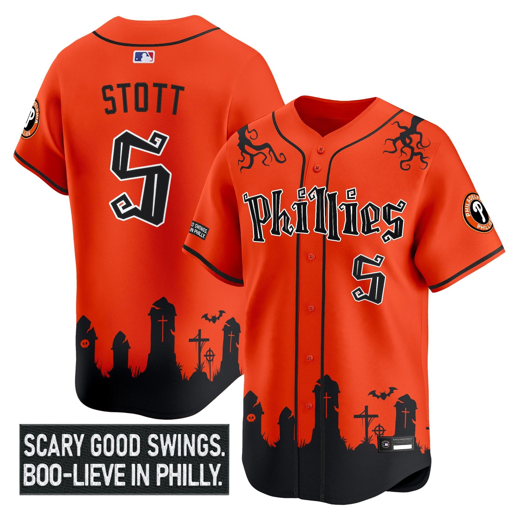 Men’s Philadelphia ‘Halloween Spooky Edition’ Premier Limited Jersey – Stitched