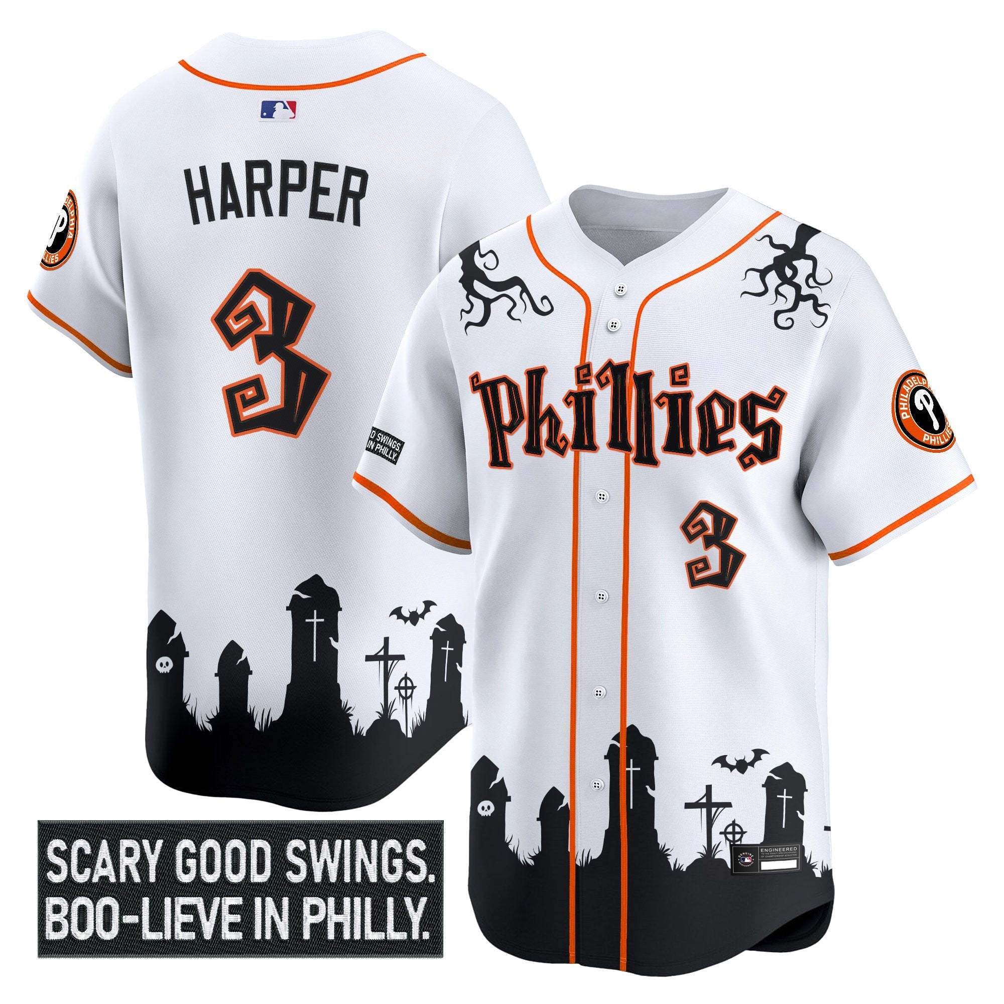 Men’s Philadelphia ‘Halloween Spooky Edition’ Premier Limited Jersey – Stitched