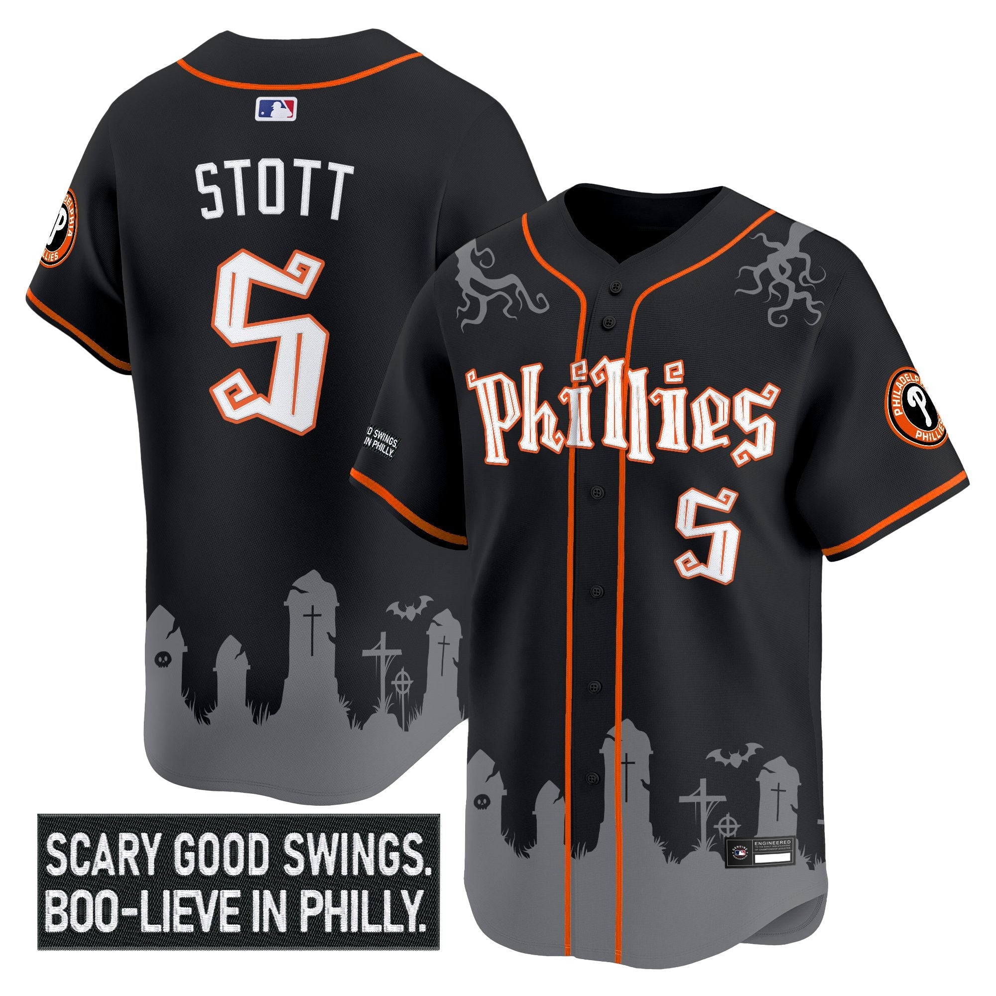 Men’s Philadelphia ‘Halloween Spooky Edition’ Premier Limited Jersey – Stitched