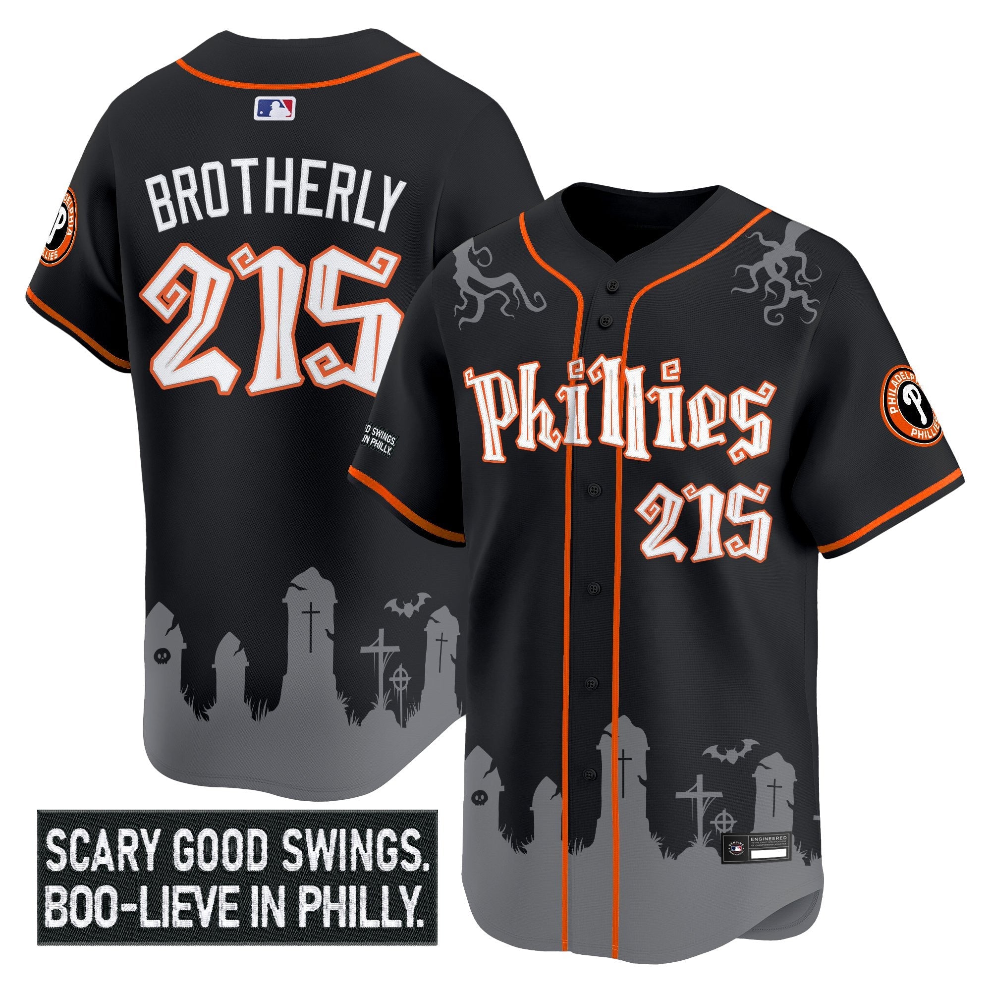 Men’s Philadelphia ‘Halloween Spooky Edition’ Premier Limited Jersey – Stitched