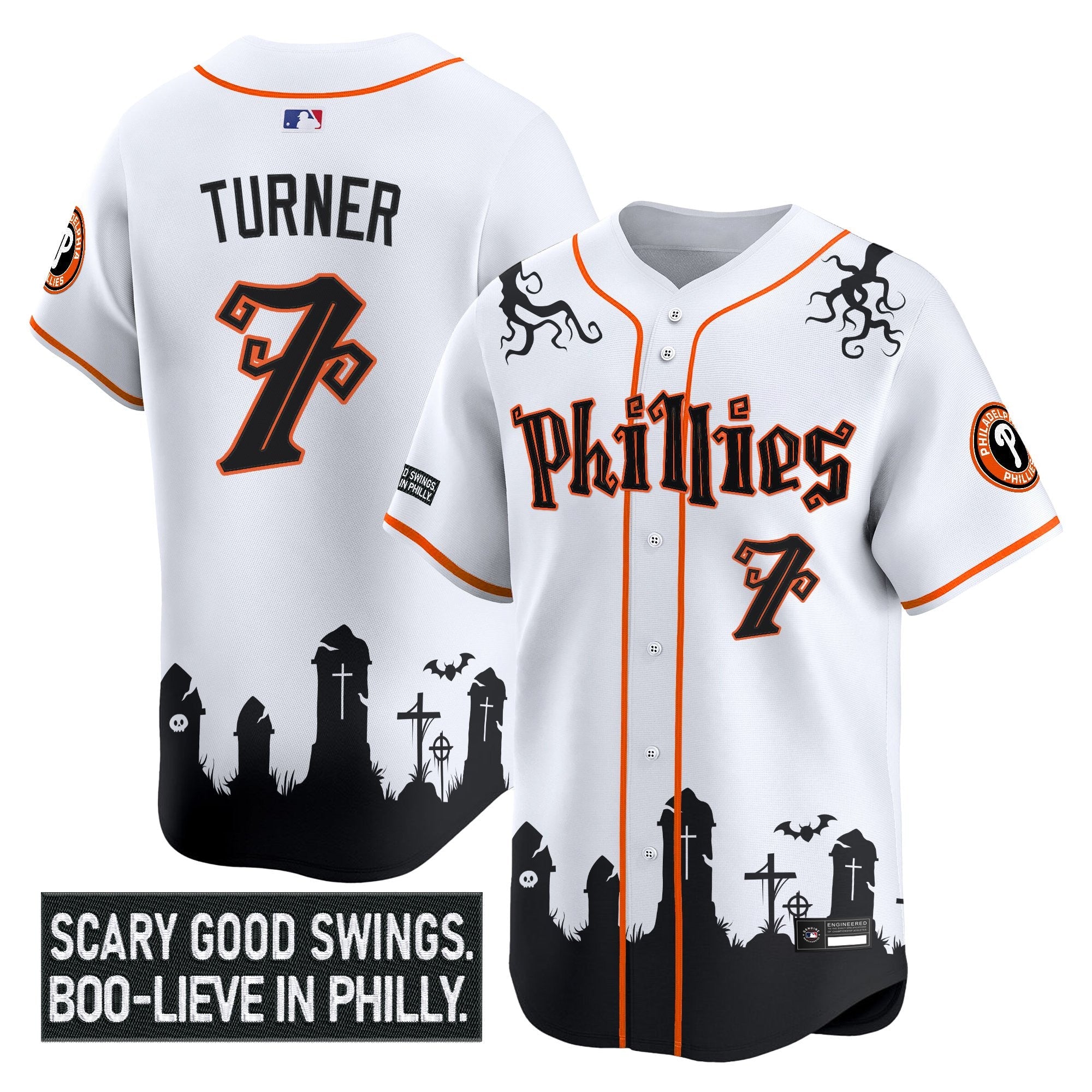 Men’s Philadelphia ‘Halloween Spooky Edition’ Premier Limited Jersey – Stitched