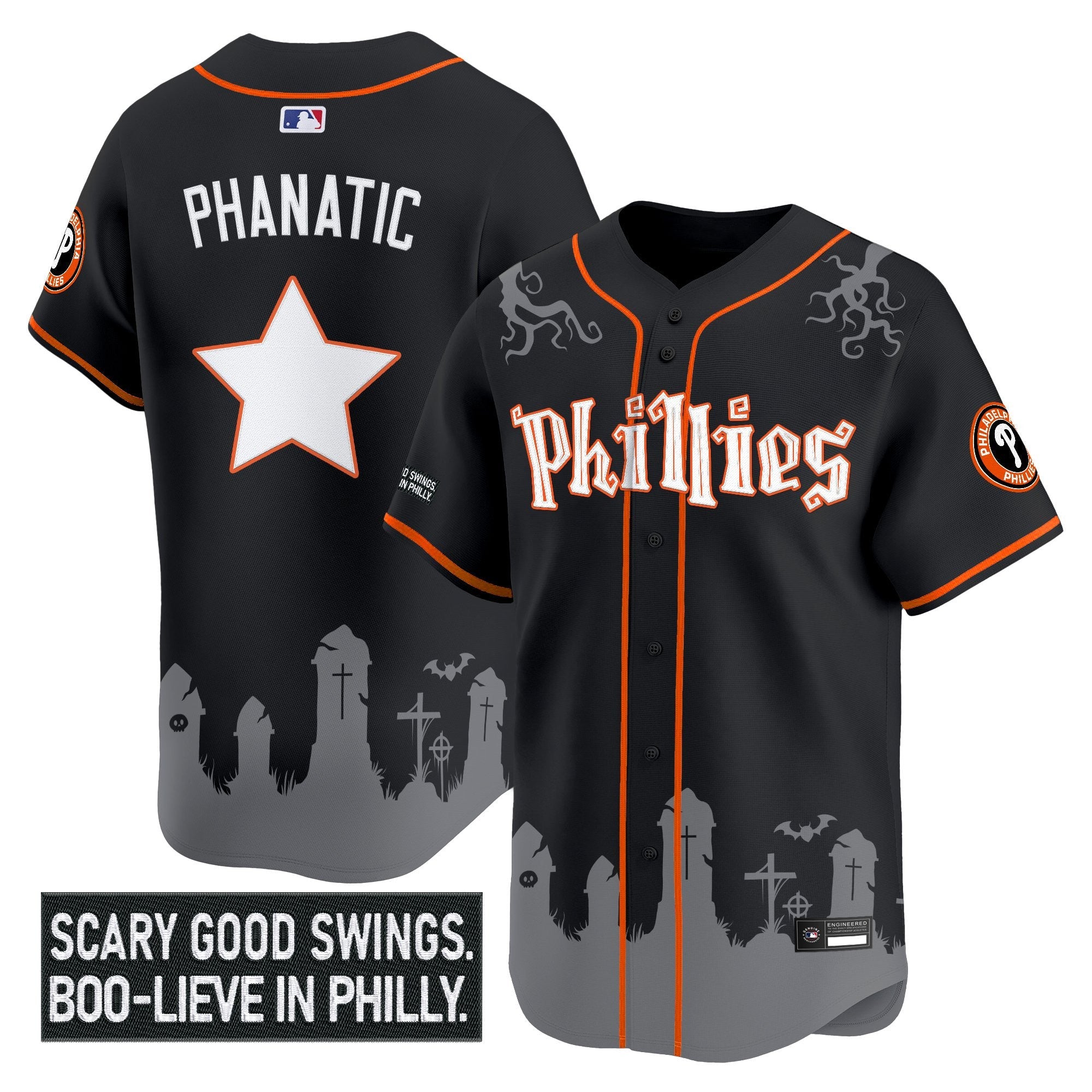 Men’s Philadelphia ‘Halloween Spooky Edition’ Premier Limited Jersey – Stitched