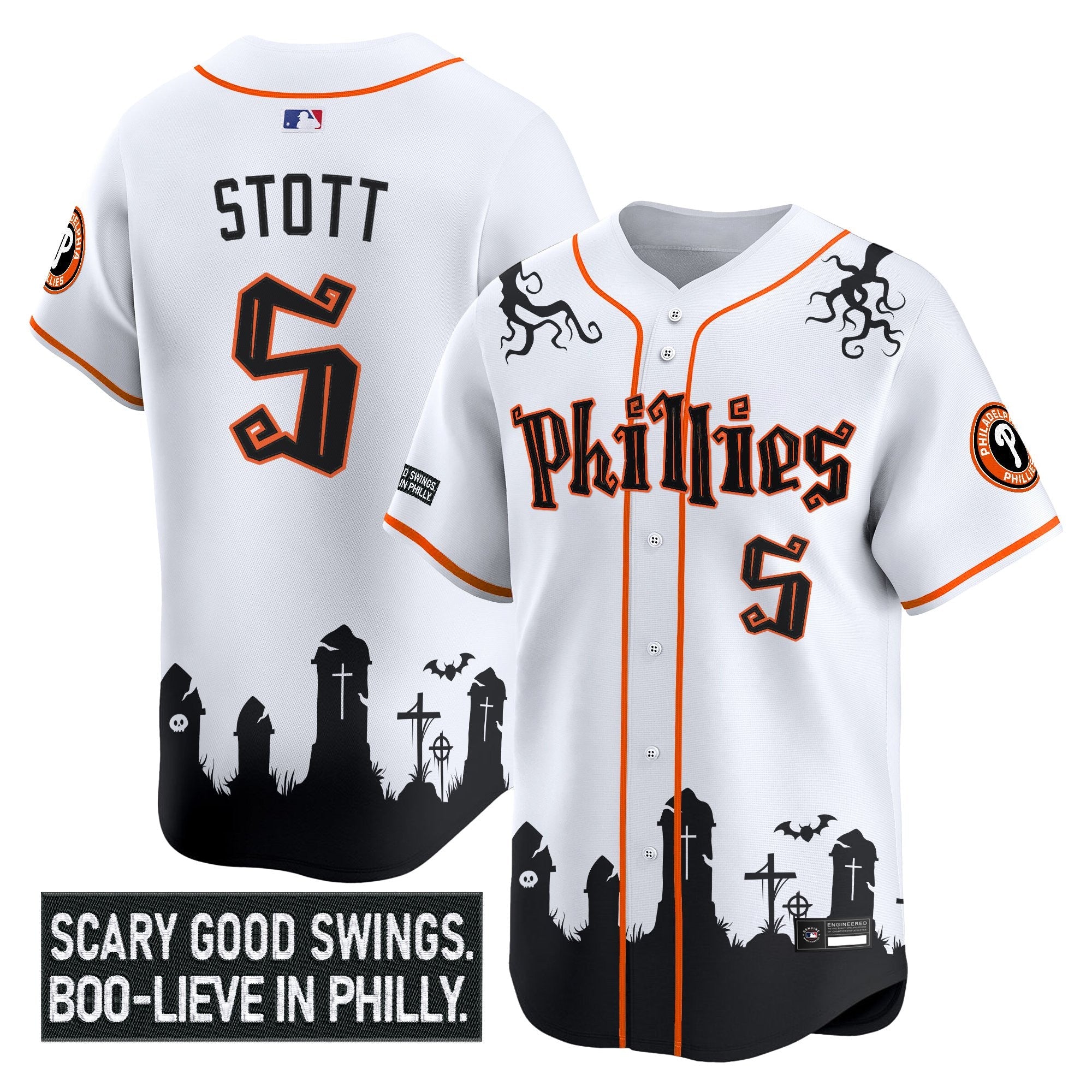 Men’s Philadelphia ‘Halloween Spooky Edition’ Premier Limited Jersey – Stitched