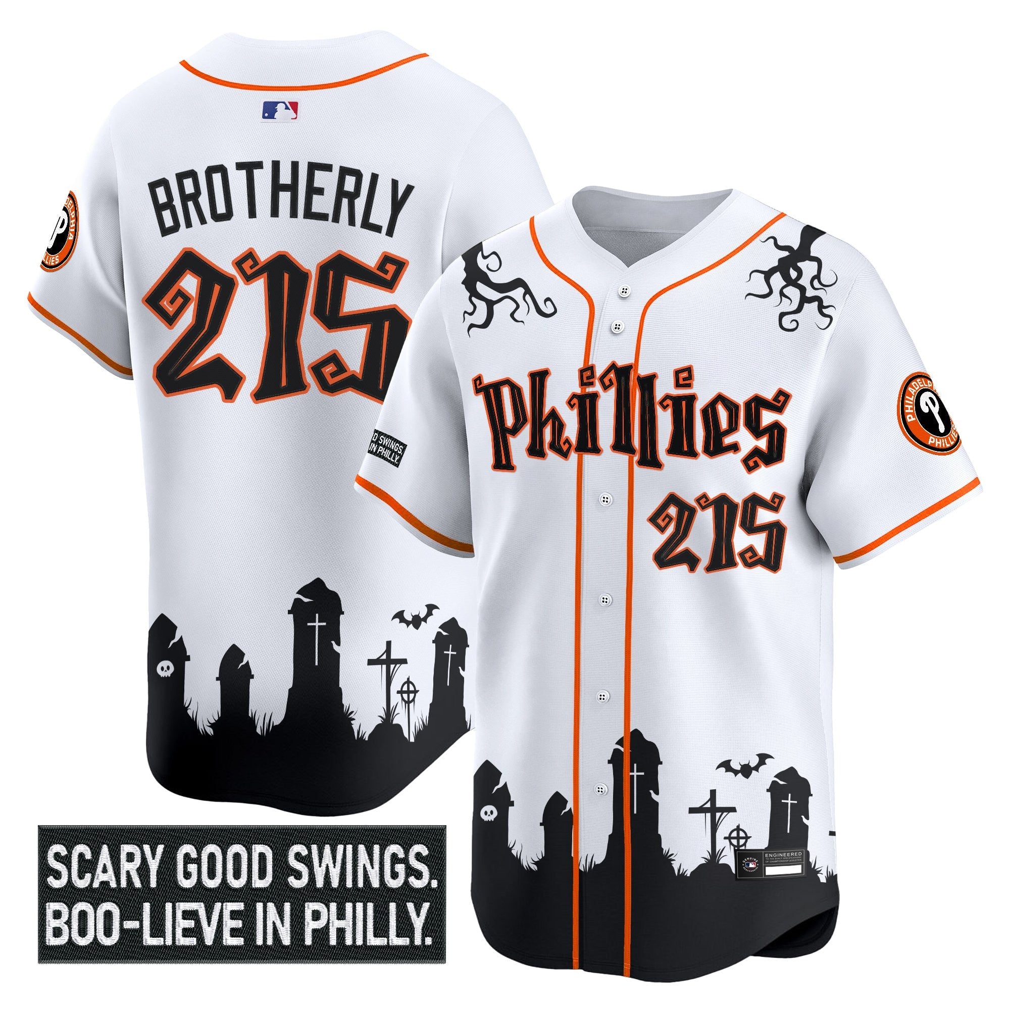 Men’s Philadelphia ‘Halloween Spooky Edition’ Premier Limited Jersey – Stitched