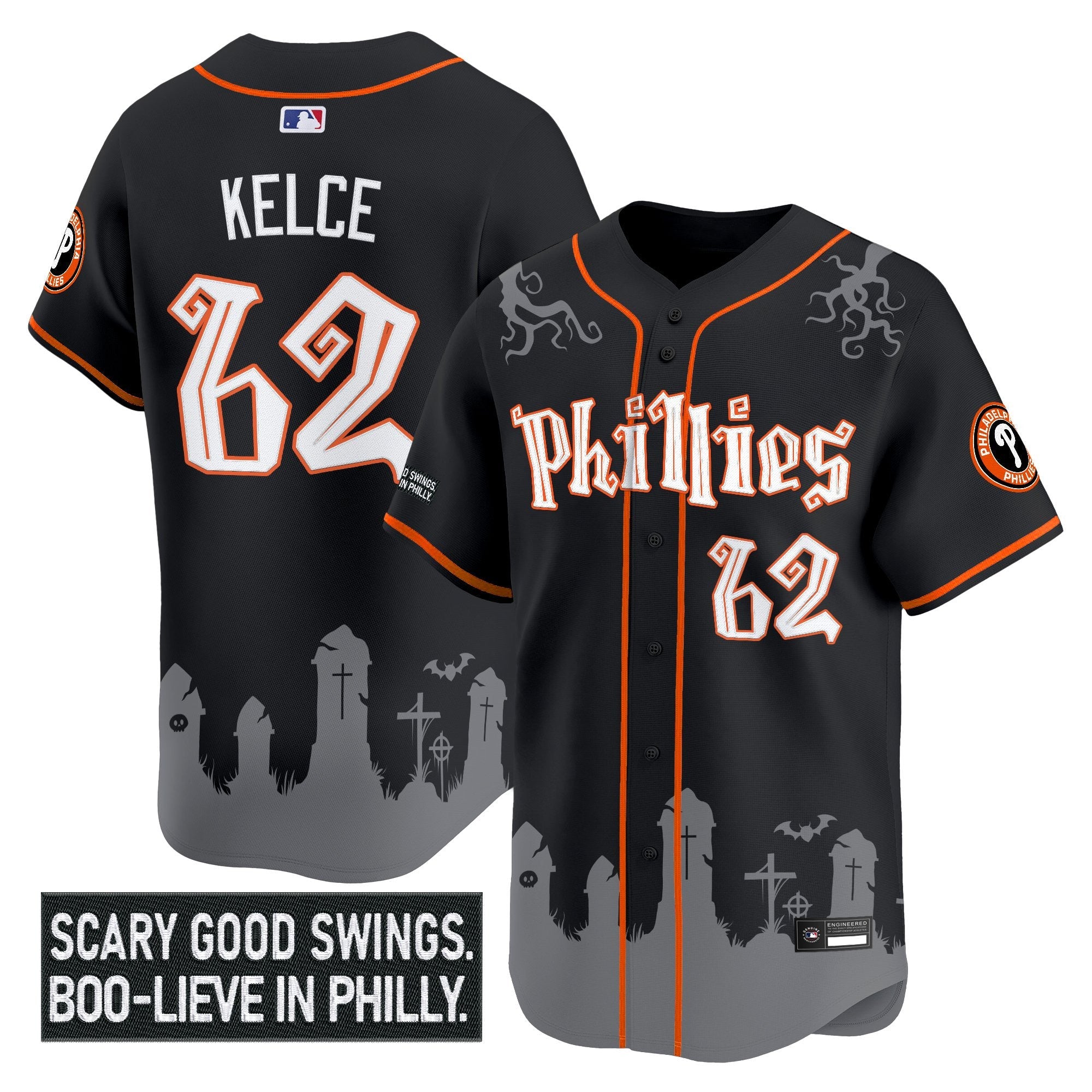 Men’s Philadelphia ‘Halloween Spooky Edition’ Premier Limited Jersey – Stitched