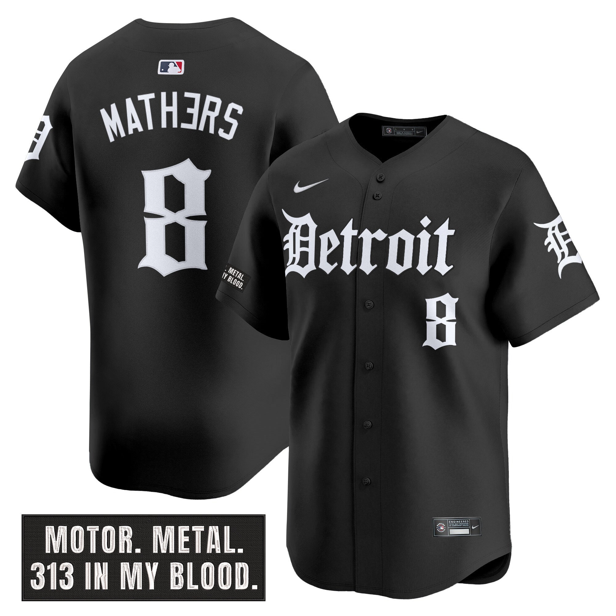 Men’s Detroit ‘Motor Gothic Edition’ Vapor Premier Limited Jersey