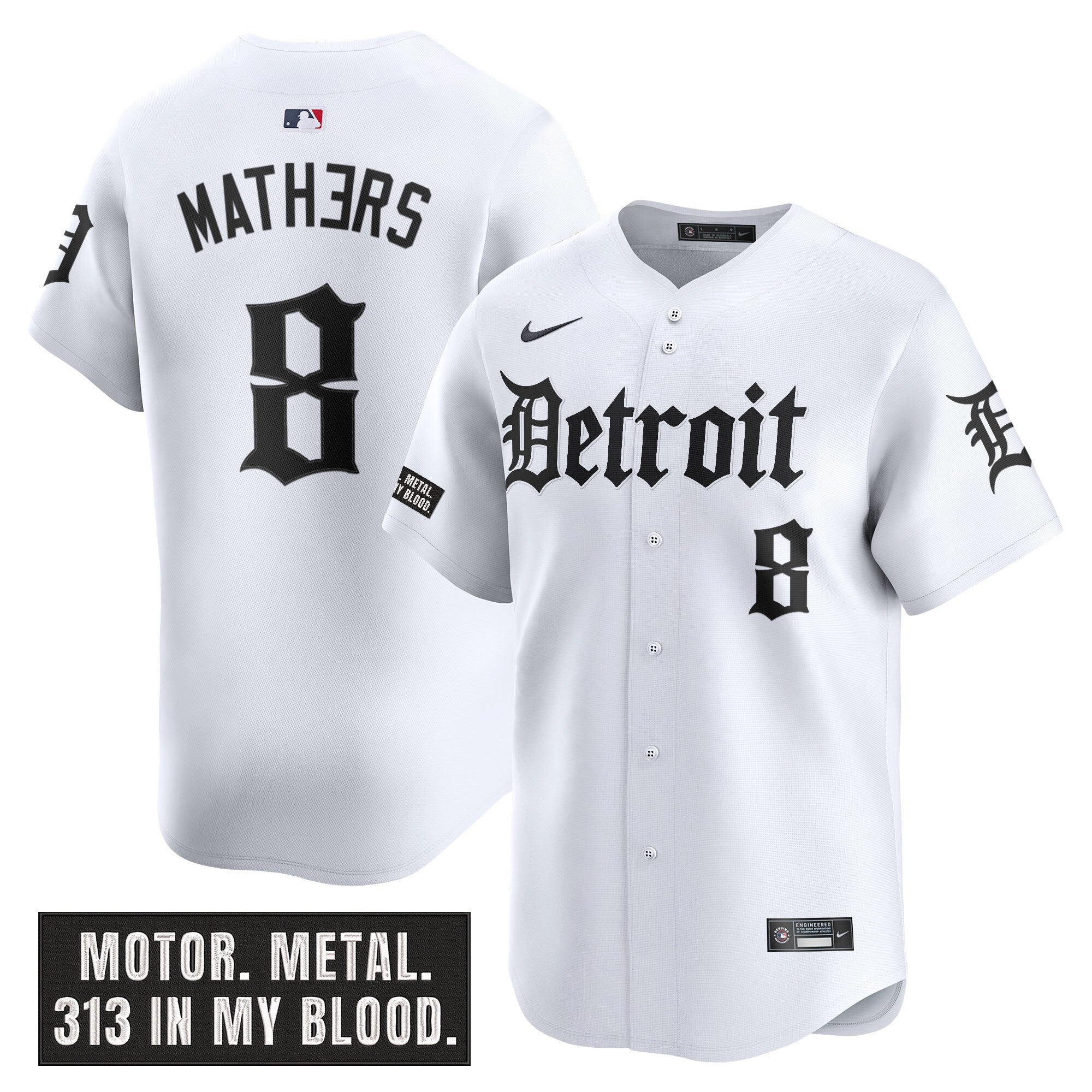 Men’s Detroit ‘Motor Gothic Edition’ Vapor Premier Limited Jersey