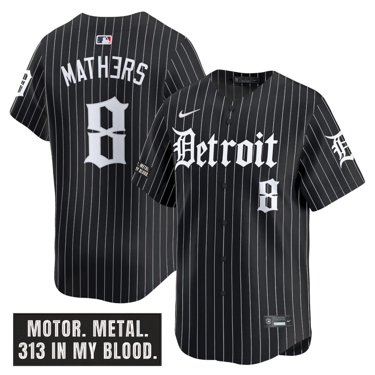 Men’s Detroit ‘Motor Gothic Edition’ Vapor Premier Limited Jersey