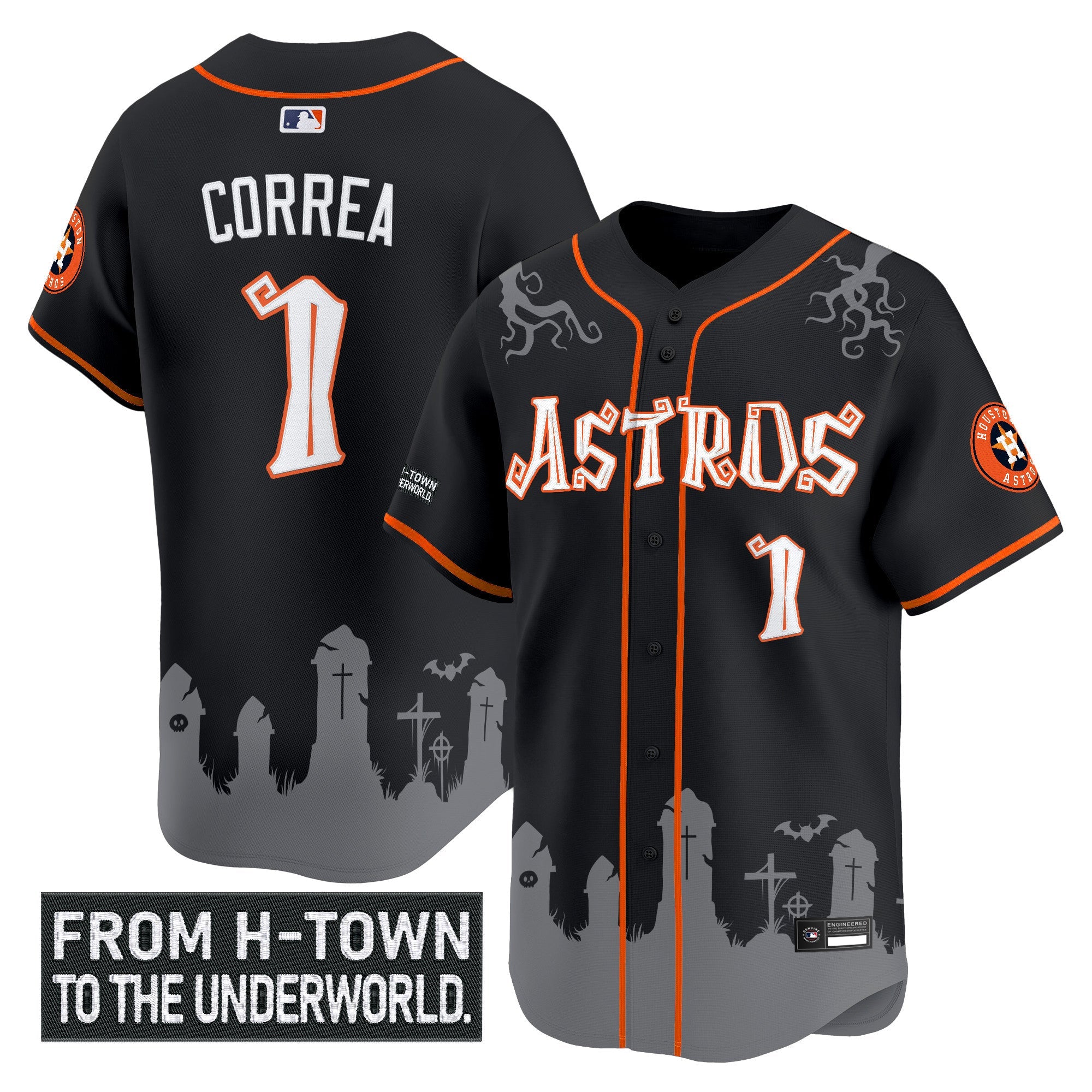 Men’s Houston ‘Halloween Shadows Edition’ Vapor Premier Limited Jersey – Stitched