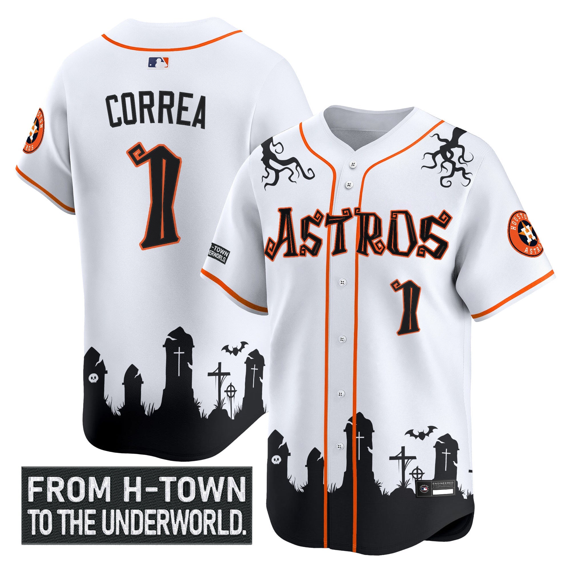 Men’s Houston ‘Halloween Shadows Edition’ Vapor Premier Limited Jersey – Stitched