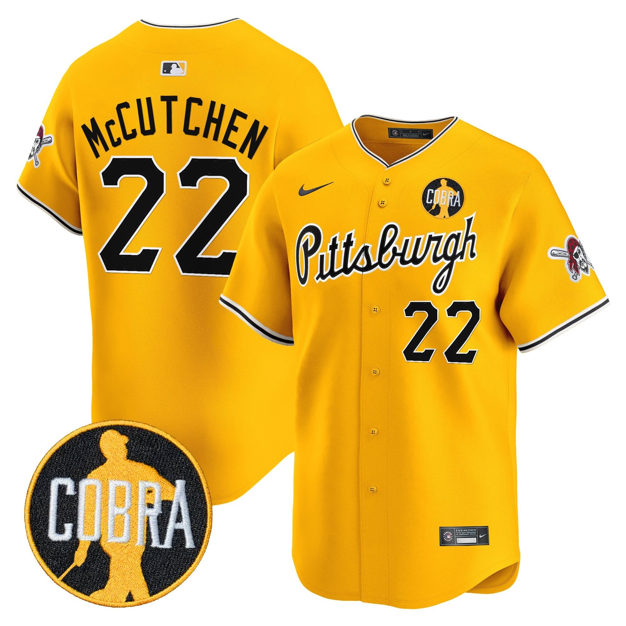 Men’s Pittsburgh ‘Dave Parker Cobra Patch’ Vapor Premier Limited Jersey