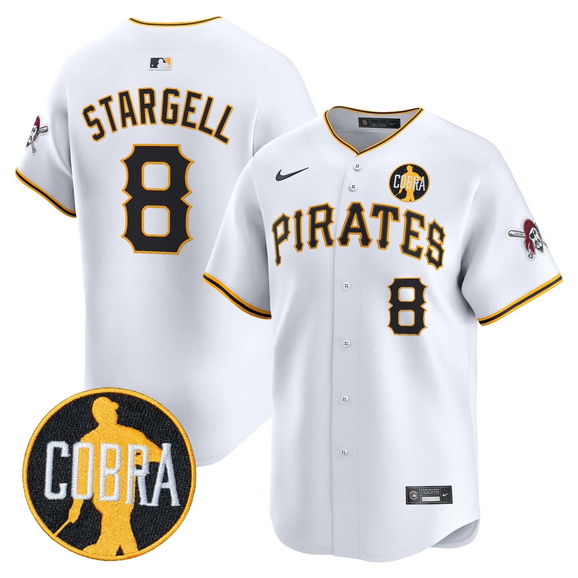 Men’s Pittsburgh ‘Dave Parker Cobra Patch’ Vapor Premier Limited Jersey